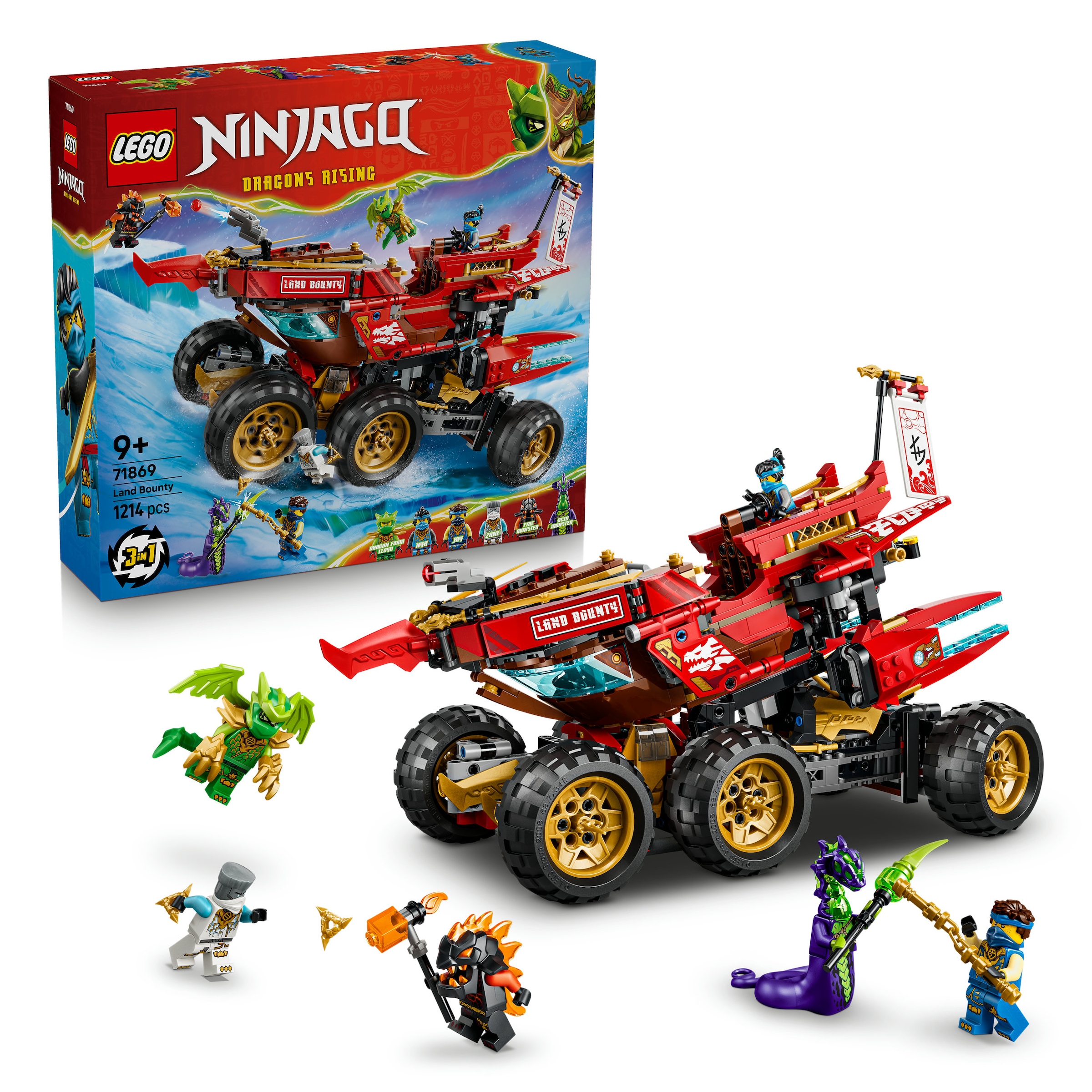 LEGO Kinder Konstruktionsspielsteine "Wüstensegler (71869), LEGO Ninjago", rot, Kunststoff, Spielbausteine, Made in Europe