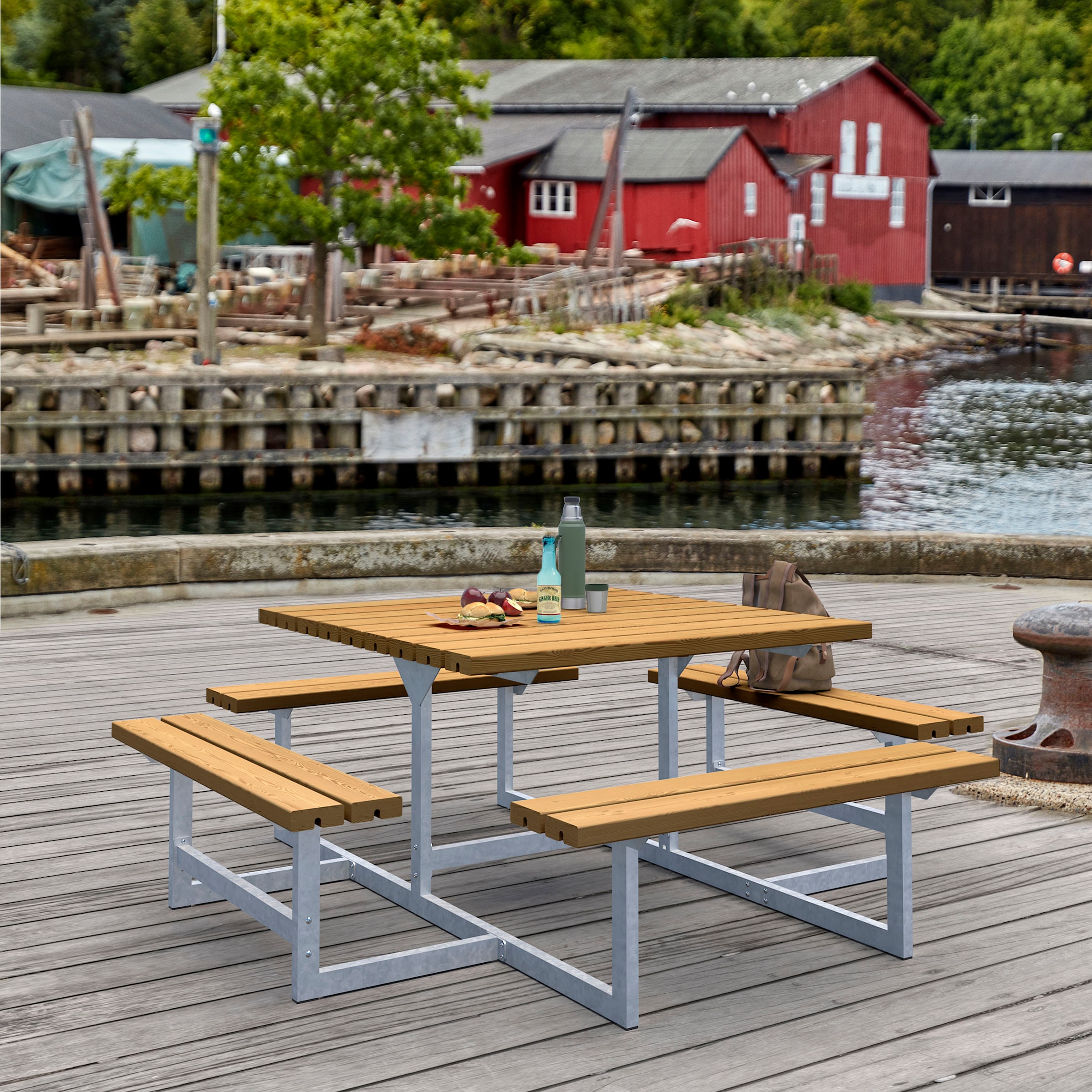 PLUS Garten-Essgruppe »»Picnic« Kombimöbel«, (1 tlg.), 200x200x73/45 cm