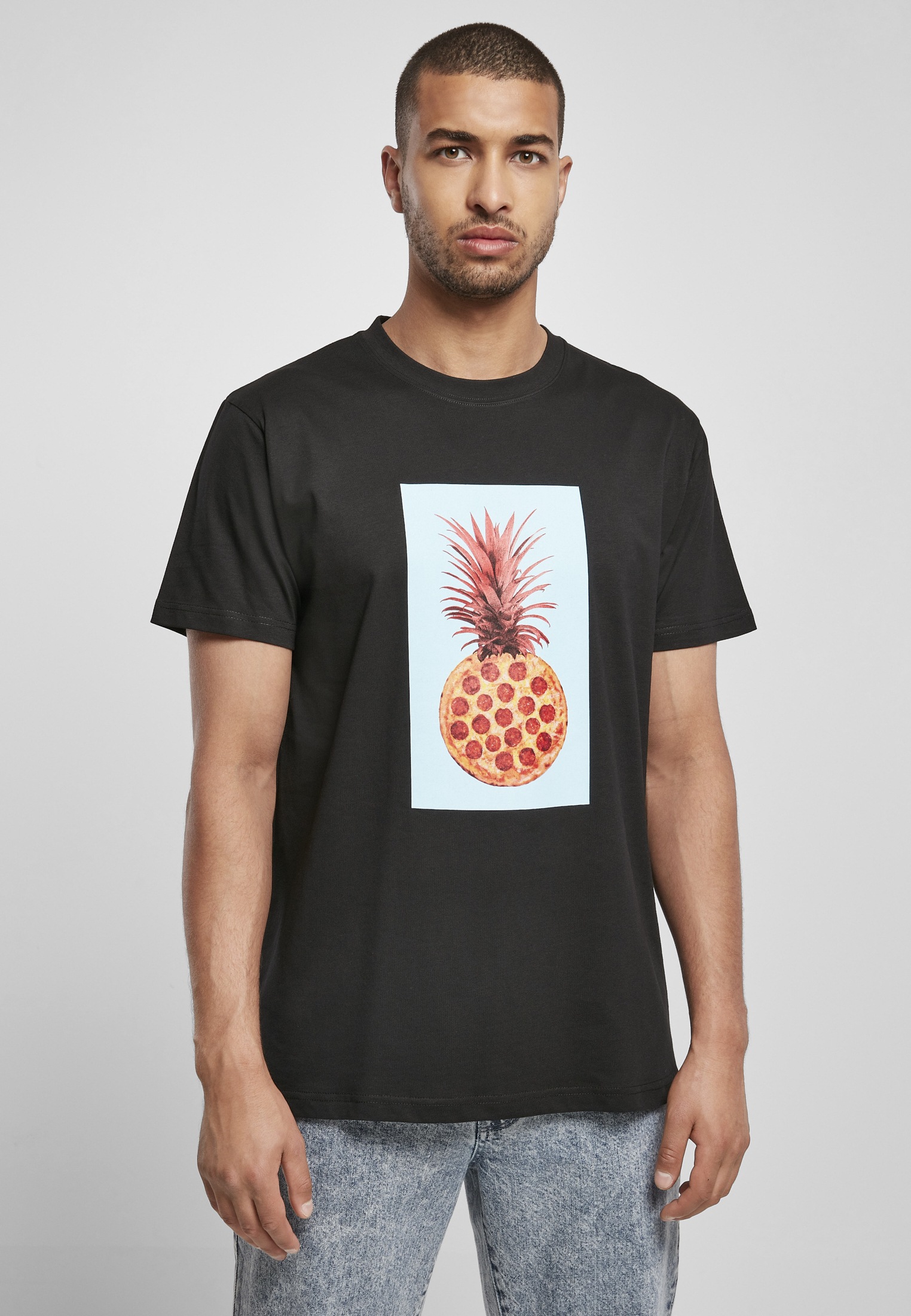 MisterTee T-Shirt »MisterTee Herren Pizza Pineapple Tee«, (1 tlg.)