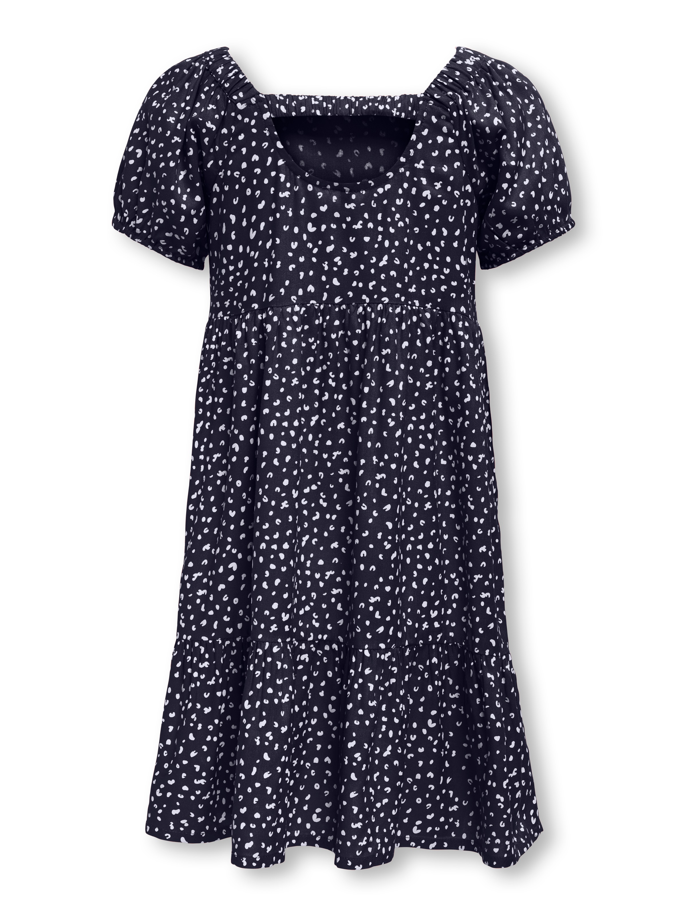 KIDS ONLY Sommerkleid »KOGSALLI S/S AOP DRESS CP WVN«, mit Volant