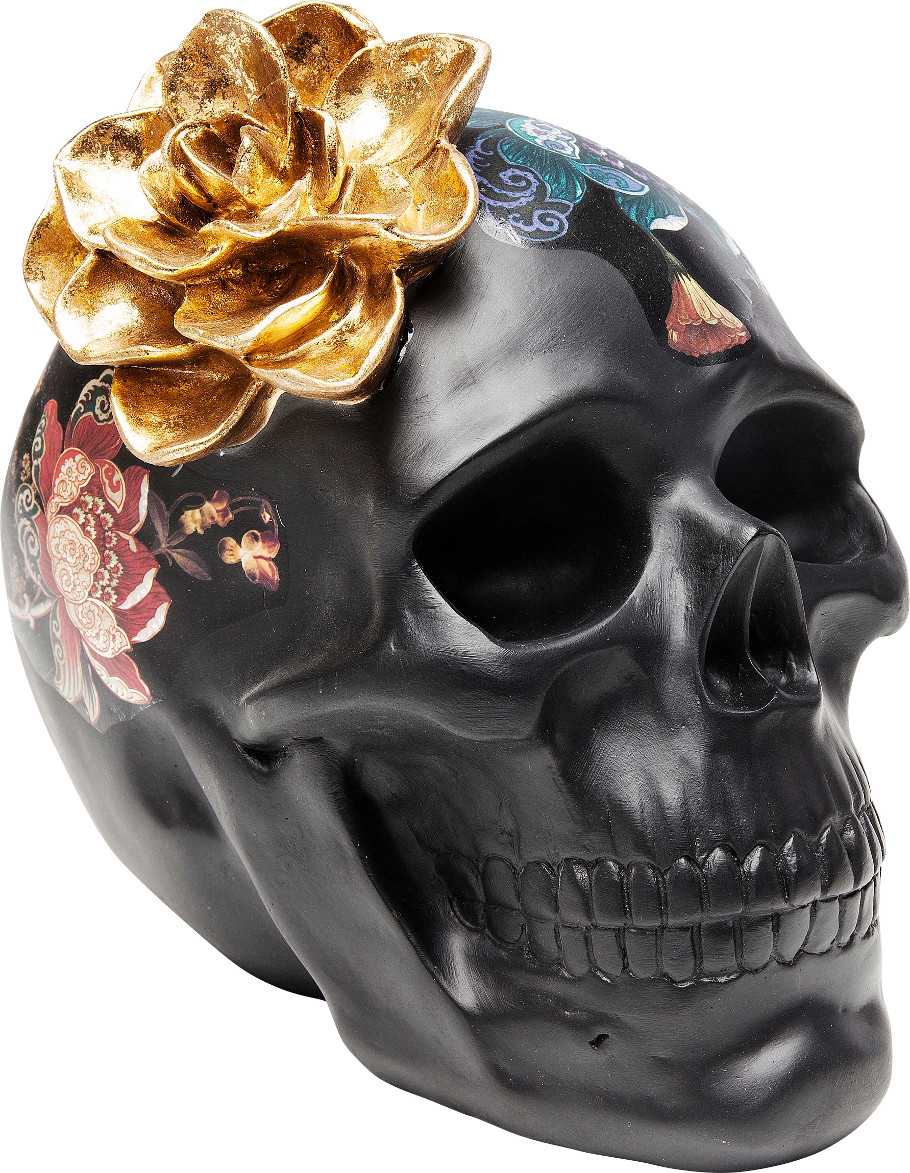 Kare Design Dekoobjekt "Flower Skull 22cm"