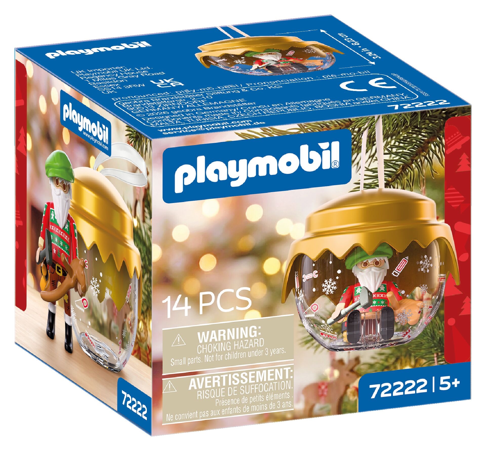 Playmobil® Konstruktions-Spielset »Weihnachtskugel: Spielzeugentwickler (72222), Christmas«