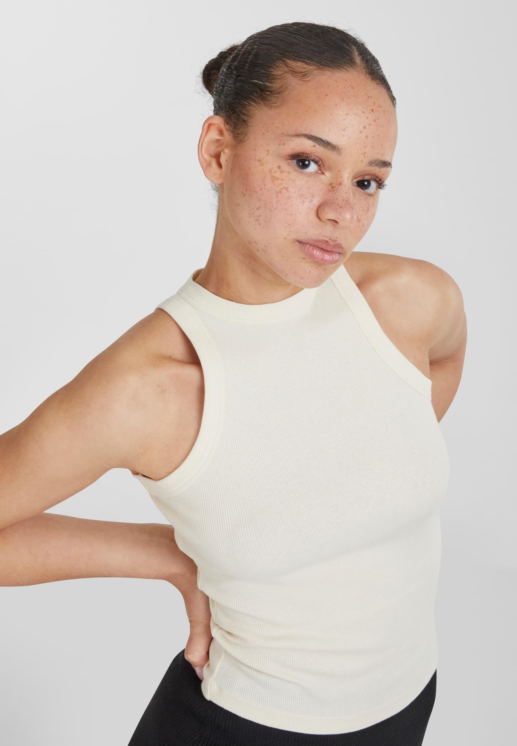 URBAN CLASSICS Muskelshirt »Urban Classics Damen Ladies Racer Back Rib Top«, (1 tlg.)