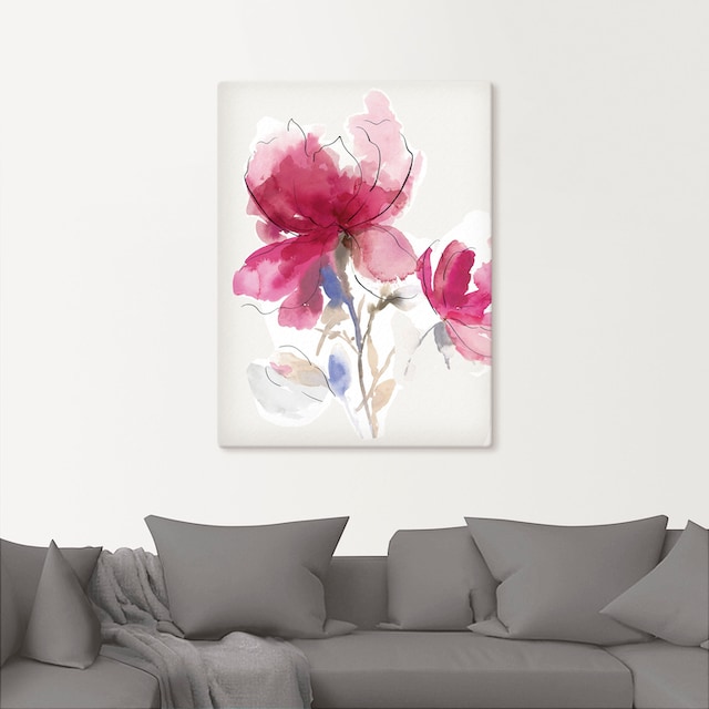Artland Wandbild »Rosige Blüte I.«, Blumenbilder, (1 St.), als Alubild,  Leinwandbild, Wandaufkleber oder Poster in versch. Größen kaufen | BAUR