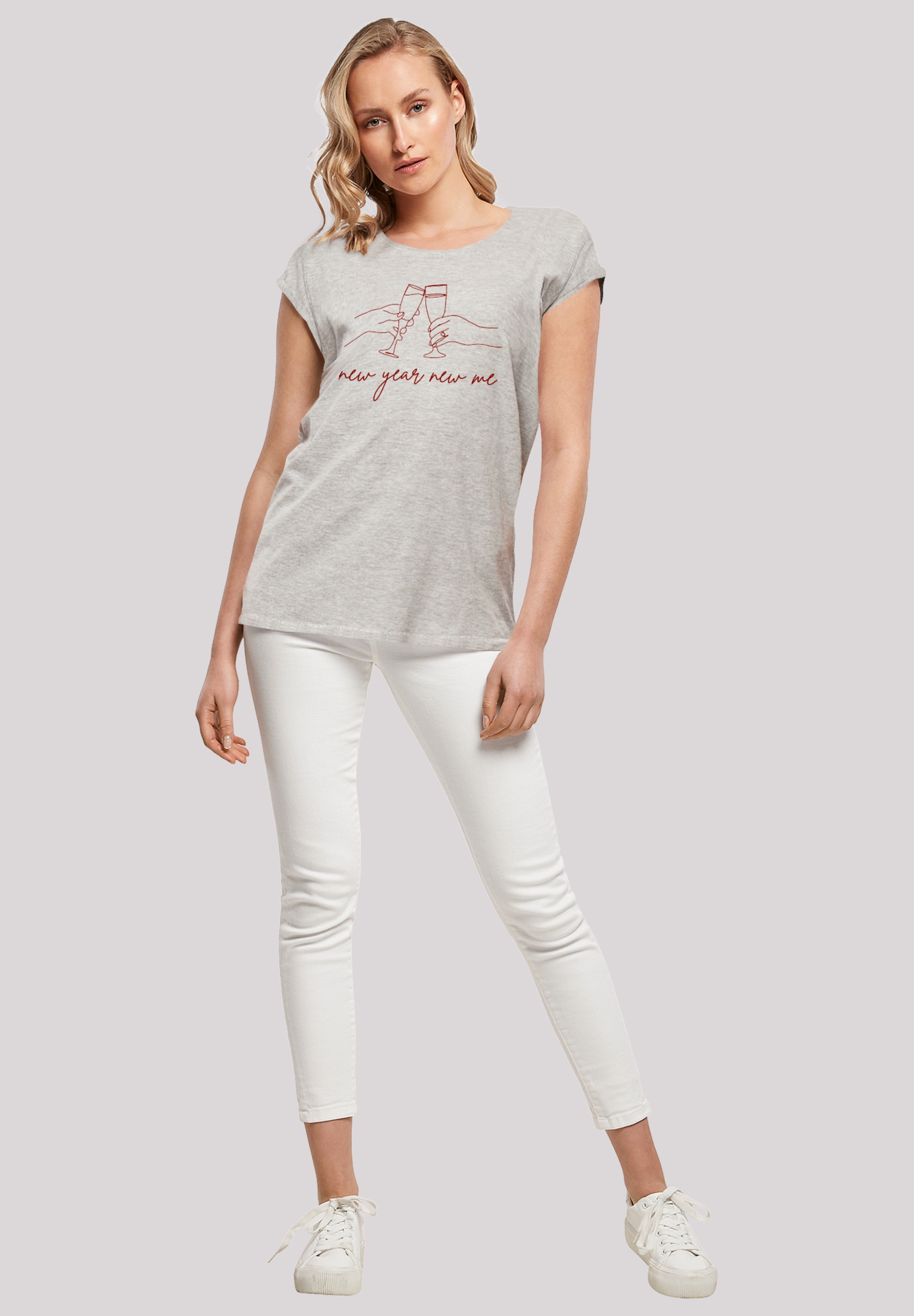F4NT4STIC T-Shirt »Silvester Party new year new me«, Print