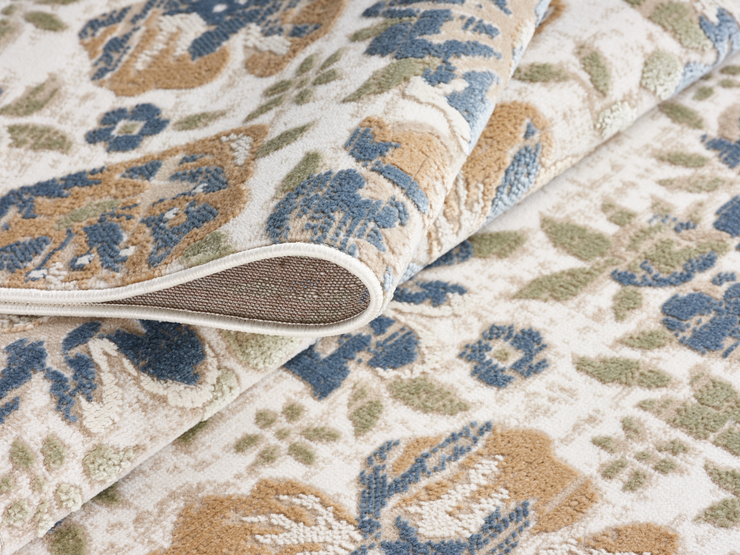 OTTO home »Ellodie, Hoch-Tief-Struktur« rechteckig 7 mm Höhe Blumen, Floral, bunt, Wohnzimmer, Schlafzimmer, Esszimmer