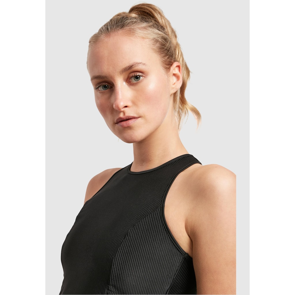 URBAN CLASSICS Sport-BH »Urban Classics Damen Ladies Cropped Shiny Rib Top«