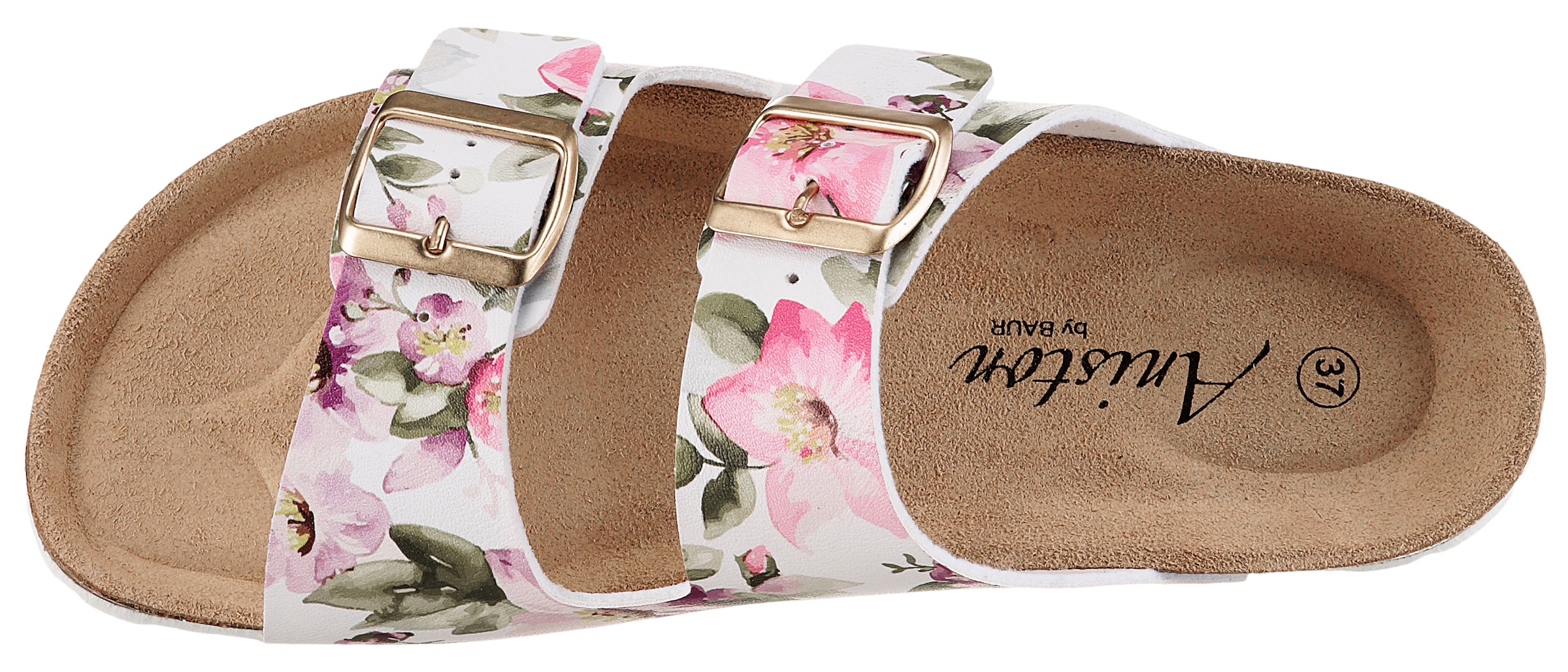 Aniston SHOES Pantolette  Hausschuh, Sommerschuh mit Blumendruck - NEUE KOLLEKTION