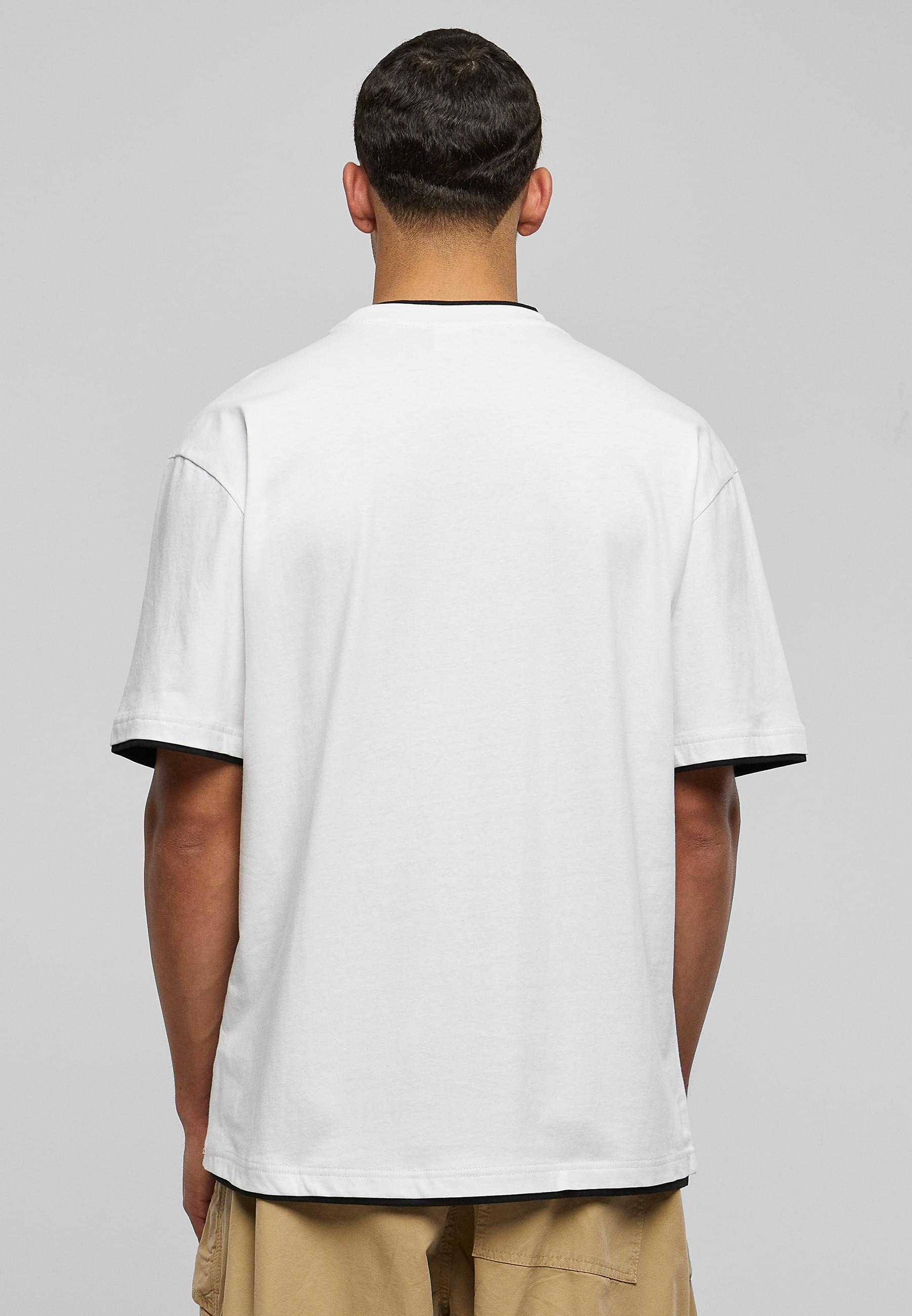 URBAN CLASSICS Kurzarmshirt »Urban Classics Herren Contrast Tall Tee«, (1 tlg.)