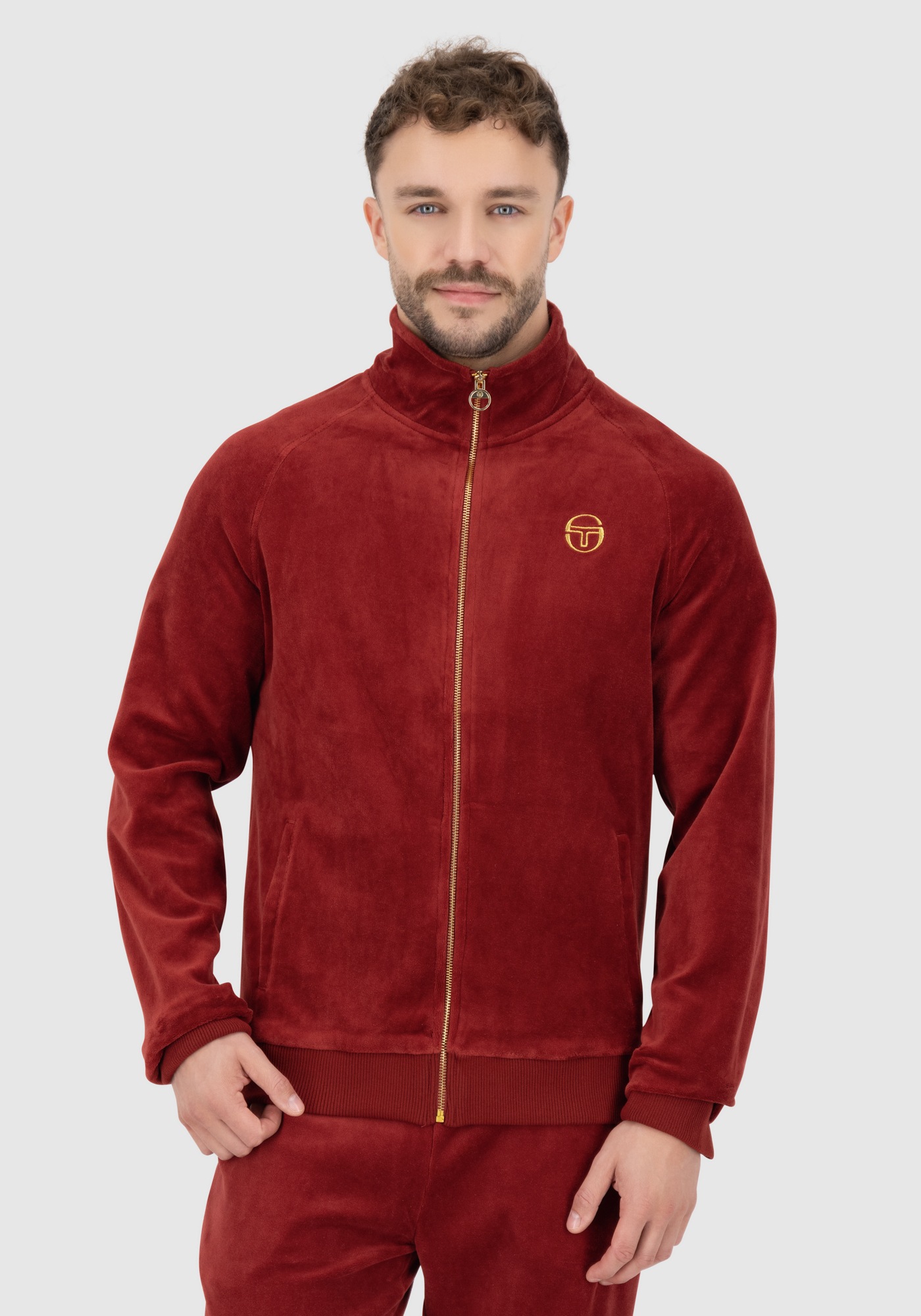 Sergio Tacchini Trainingsjacke "COURT VELOUR TRACK TOP Herren", ohne Kapuze günstig online kaufen