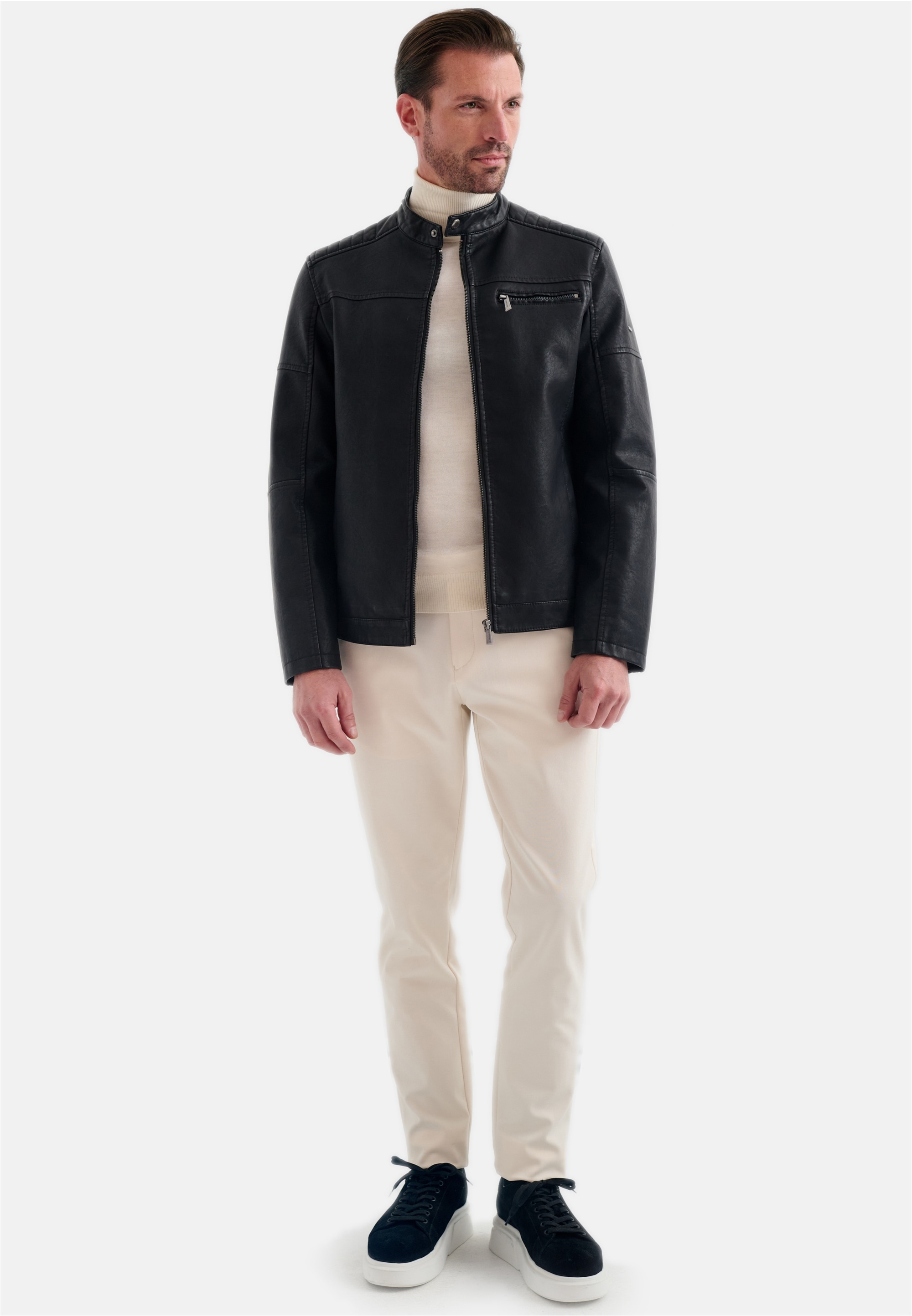 Pierre Cardin Lederjacke, aus Kunstleder