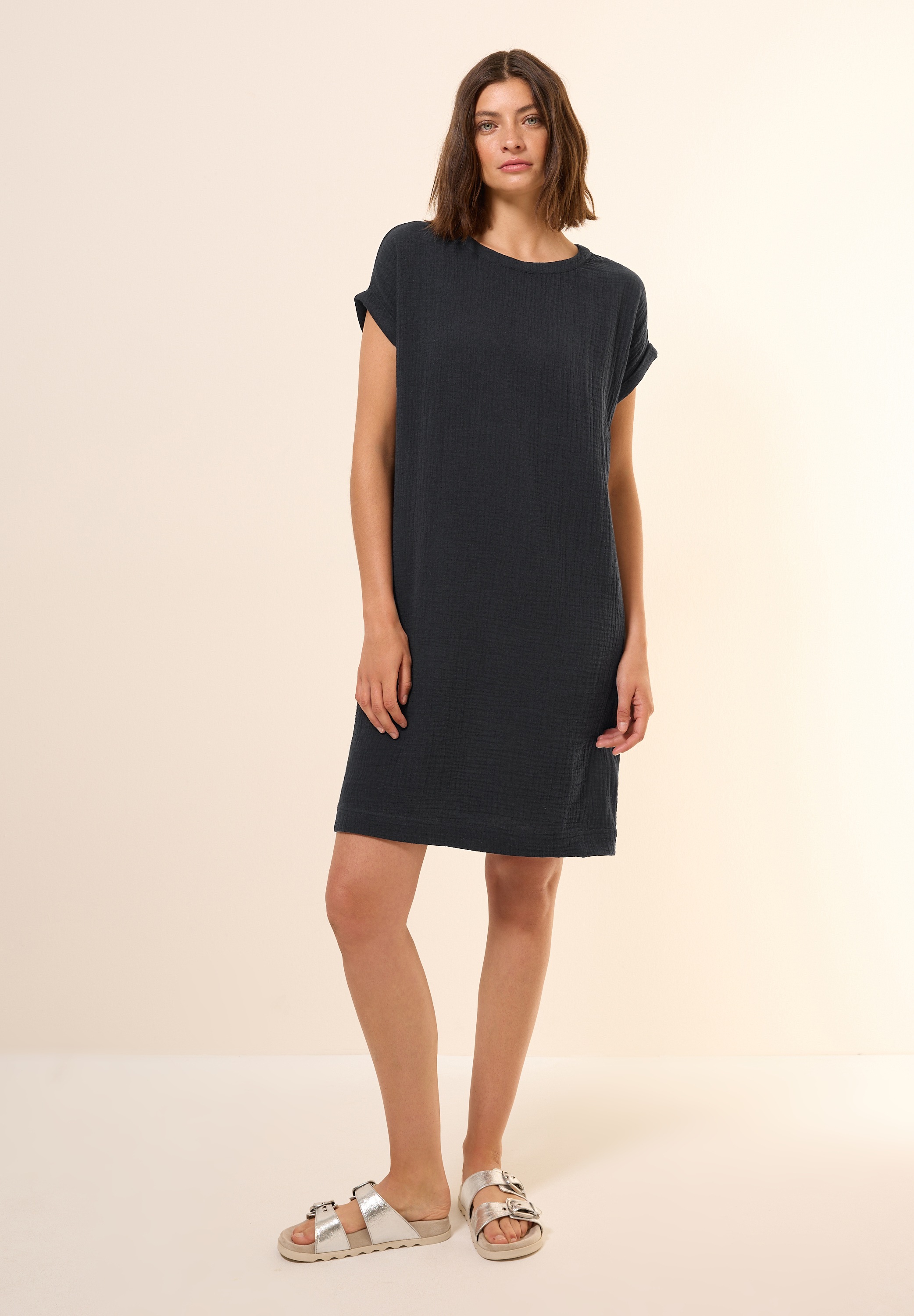 Cecil Midikleid Ohne Taschen aus 100% Baumwolle günstig online kaufen