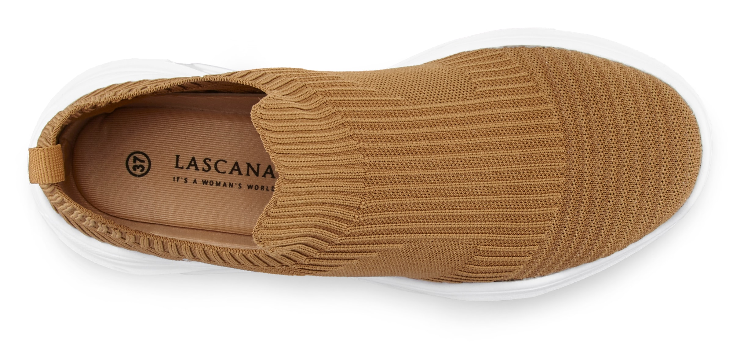 LASCANA Sneaker »Slip-On-Sneaker, Halbschuh, Slipper«, Freizeitschuh, elastisches Mesh, leichte Sohle VEGAN