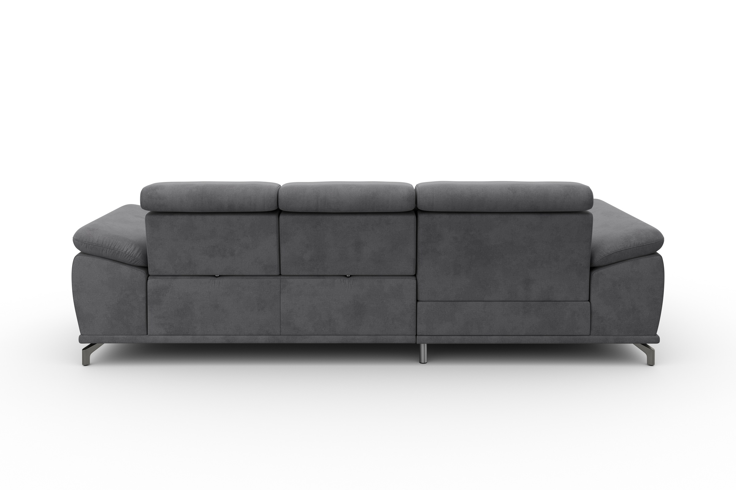 sit&more Ecksofa »Cabrio L-Form, mit Sitztiefenverstellung, Arm- und Kopfteilverstellung«, 2 Nierenkissen, Federkern, optional Bettfunktion und Stauraum