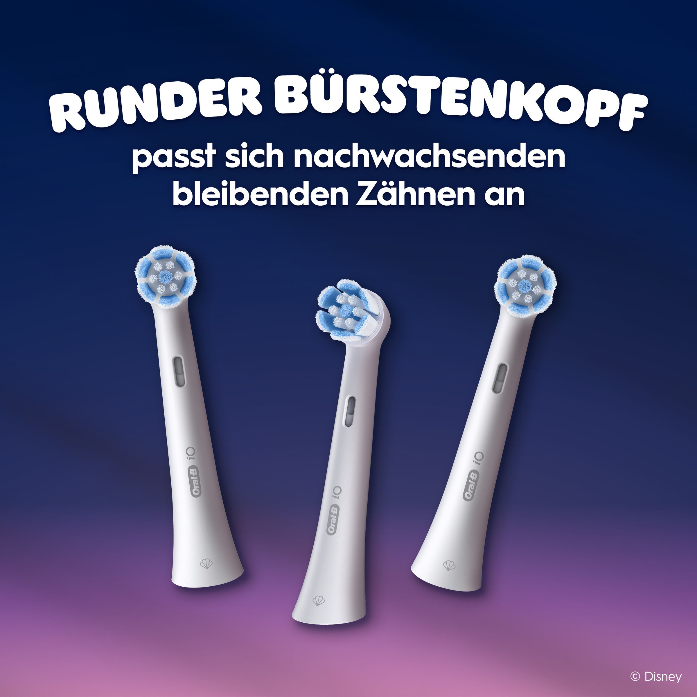 Oral-B Aufsteckbürsten »iO Kids 6+ Disney Stitch« Sanft zu wackeligen Zähnen & Zahnfleisch, ab 6 Jahren, 4 Stück