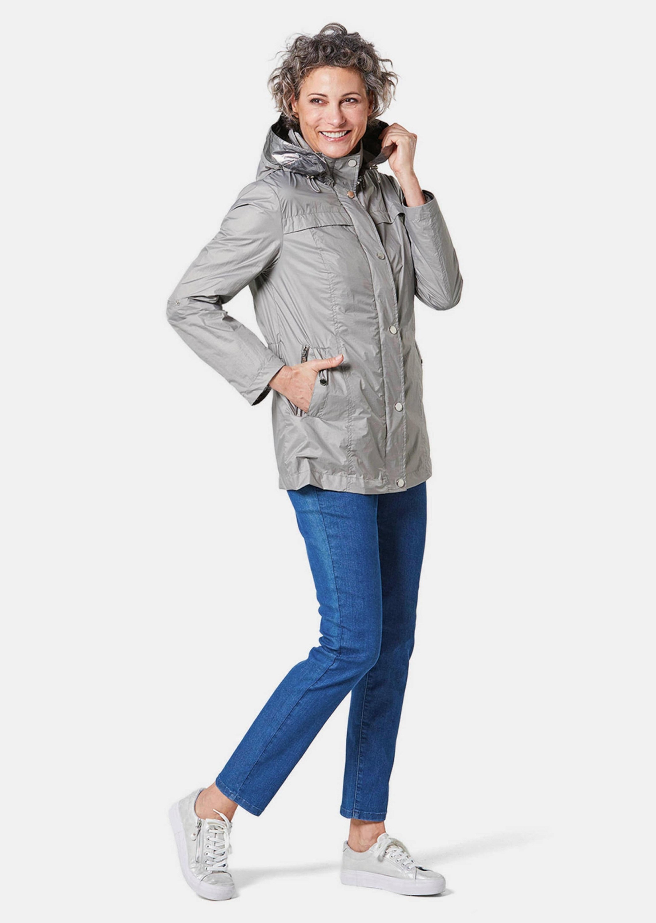 GOLDNER Blouson "Kurzgröße Leichtjacke mit vielen Details" Ärmel können mit günstig online kaufen