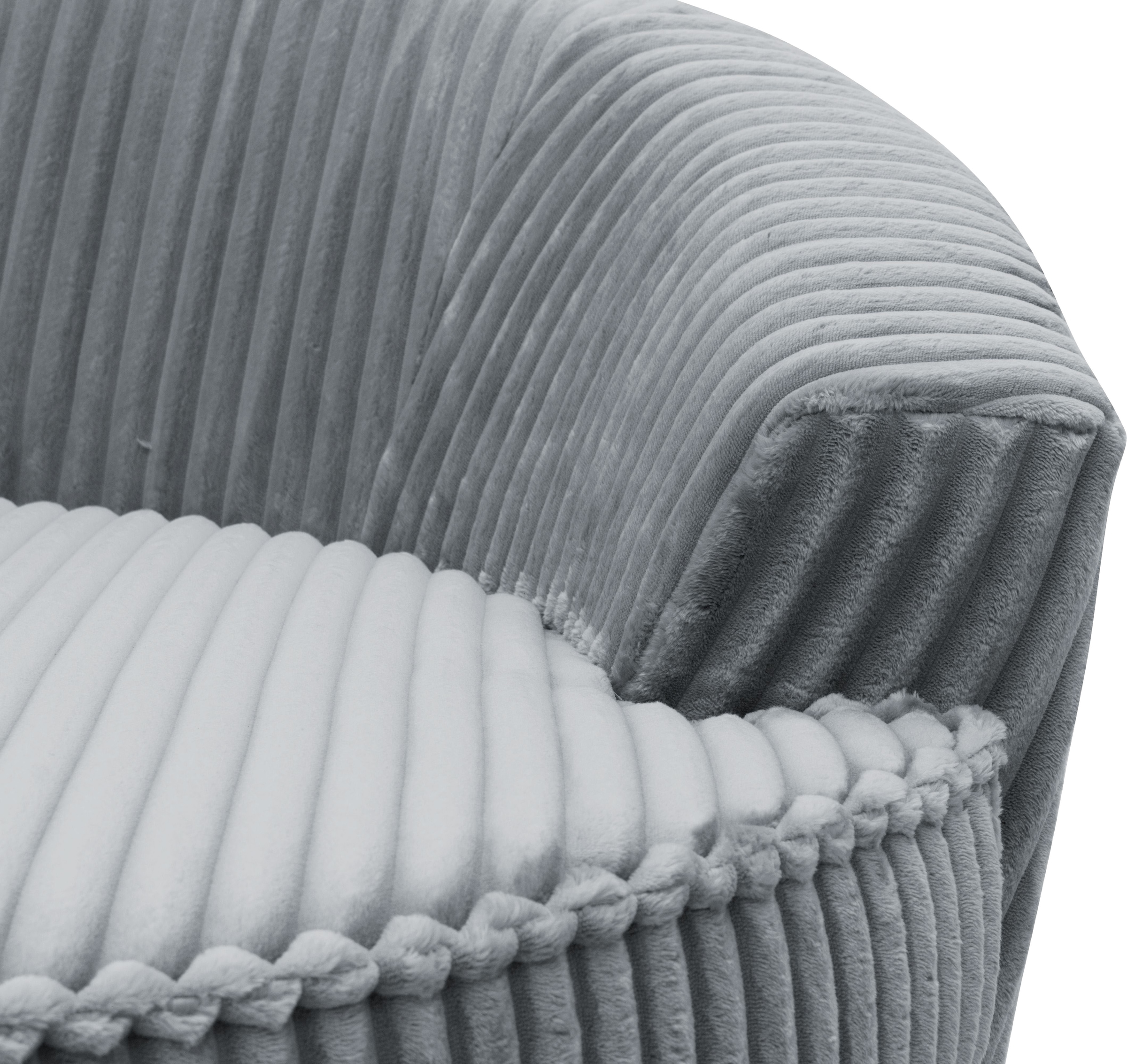 INOSIGN Drehsessel »AMECA, Relaxsessel mit Drehfunktion und Hocker, 122 x 126 x 76 cm,«, (Set, 2 St.), Love-Seat XXL und Lesesessel in Megacord