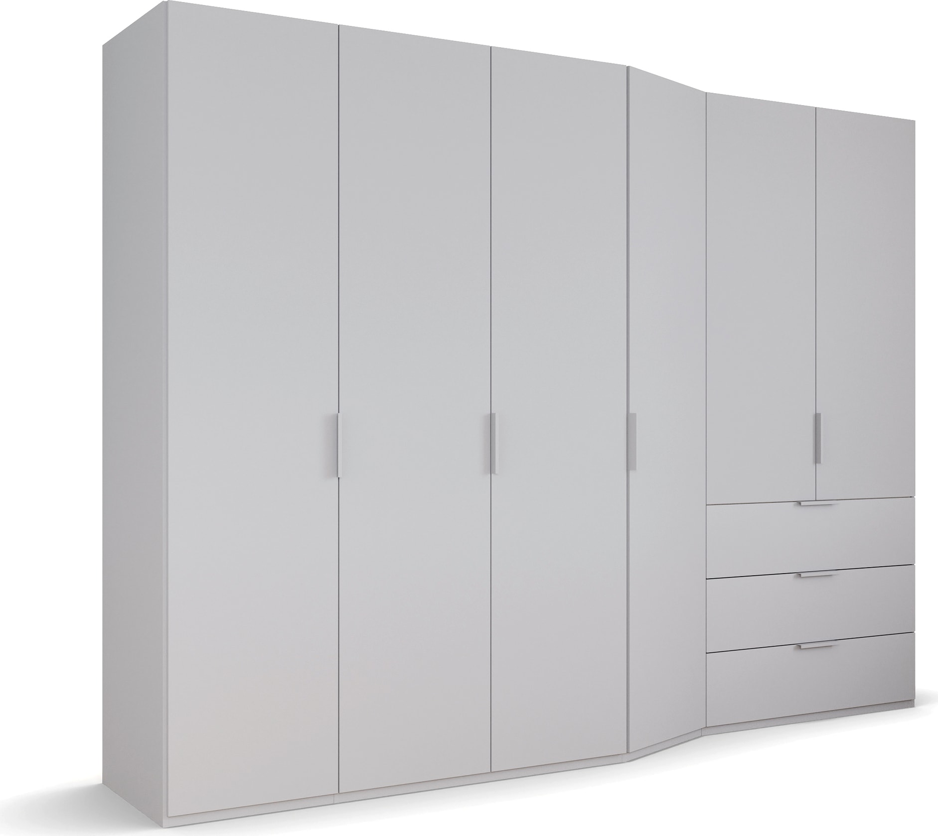 rauch "Kleiderschrank Schrank Garderobe Wäscheschrank WAVE" Breiten 247/297 cm, Höhe 222 cm, inkl. SOFT-CLOSE-FUNKTION, in 2 unterschiedlichen Tiefen, mit Soft-Close Funktion MADE IN GERMANY