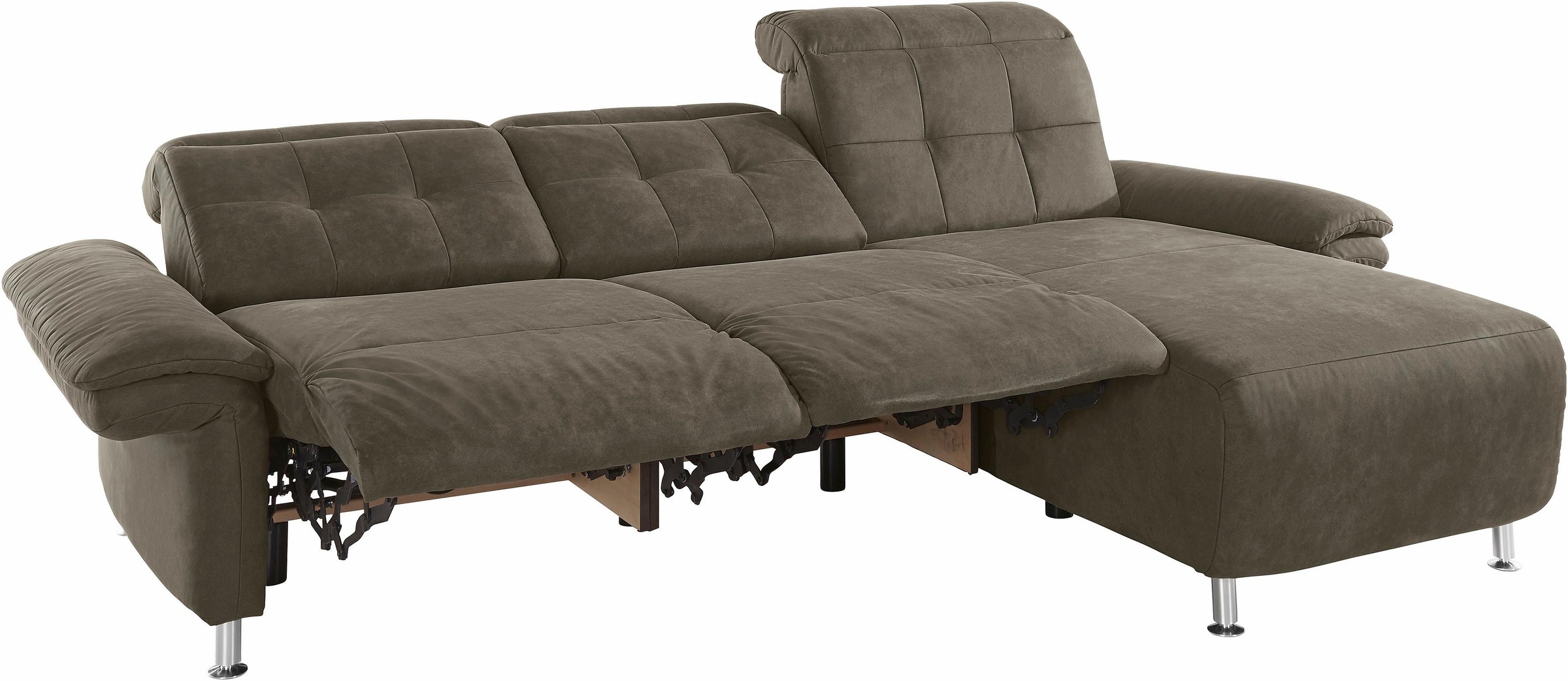 Places of Style Ecksofa »Manhattan L-Form«, 2 Sitze mit elektrischer Relaxfunktion, verstellbare Armlehnen