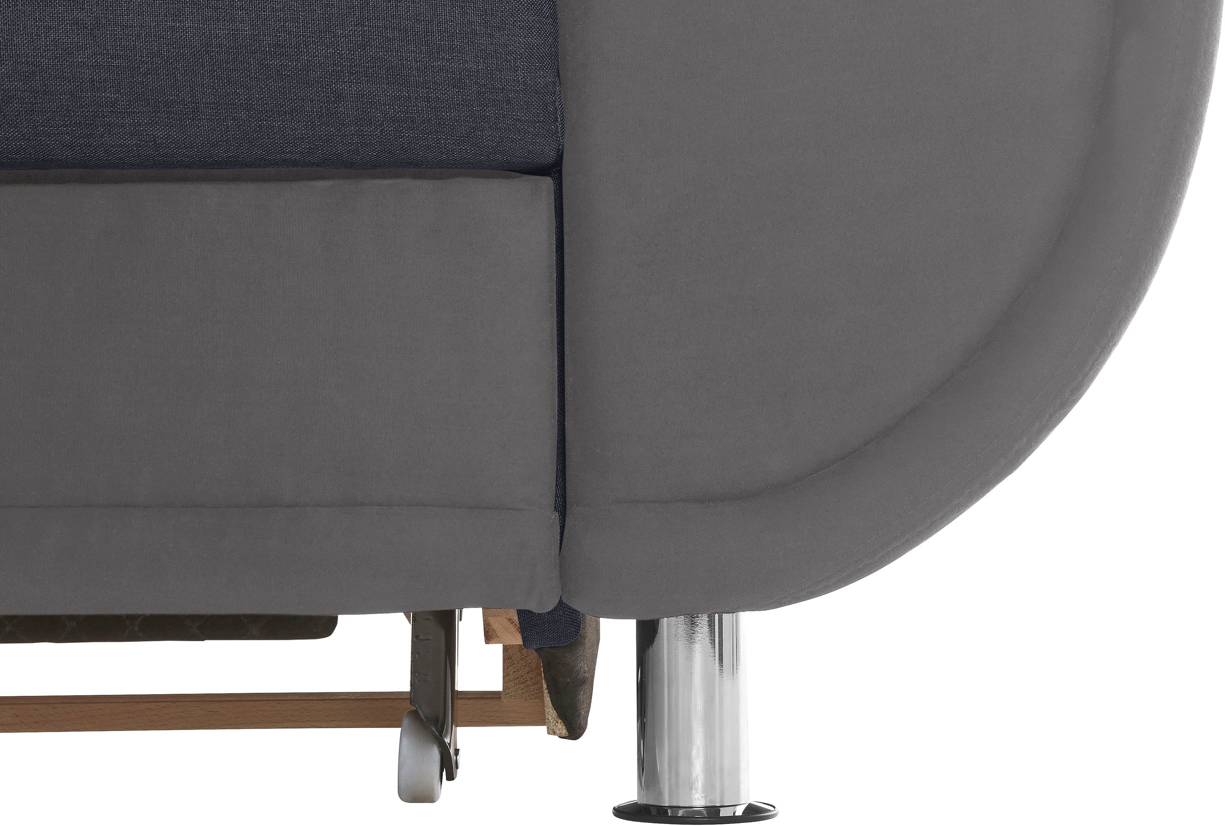 TRENDMANUFAKTUR Ecksofa »Rondo 3, zeitlos und bequem, Materialmix, breite Armlehnen, L-Form«, wahlweise mit Federkern für mehr Komfort, wahlweise mit Bettfunktion