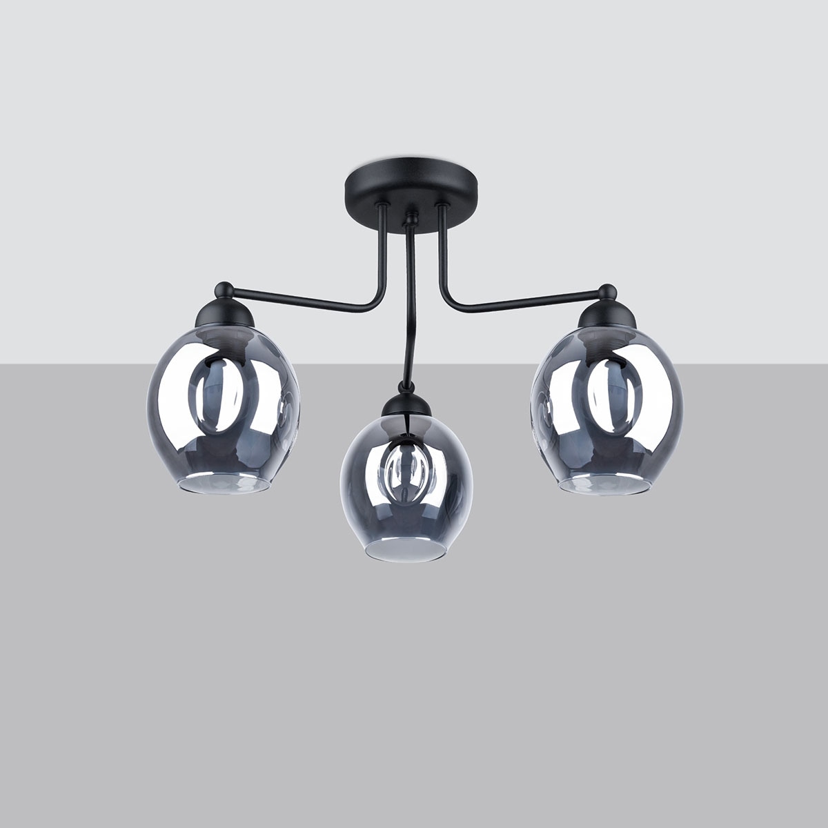 SOLLUX lighting Kronleuchter »FILLAN«, 3 flammig, Leuchtmittel E27 | ohne Leuchtmittel, leuchtet nieder