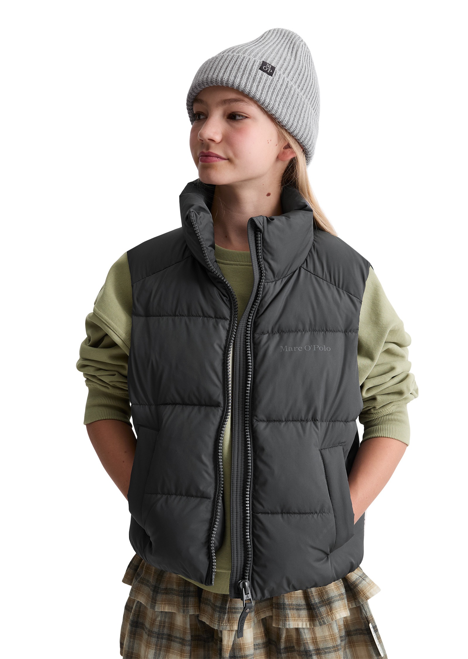Marc O'Polo Outdoorjacke »aus recyceltem Polyester«, ohne Kapuze