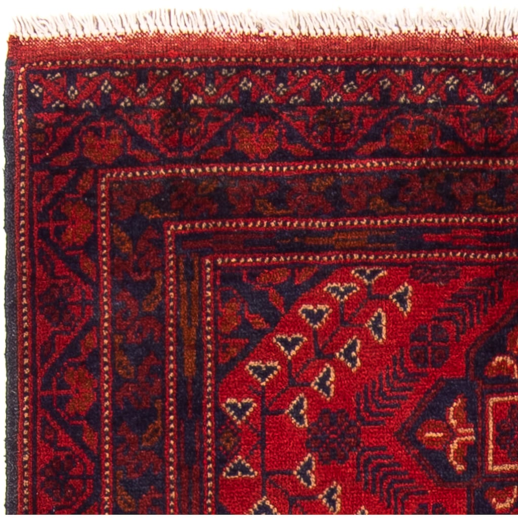 morgenland Orientteppich »Afghan - Kunduz - 199 x 79 cm - dunkelrot«, rechteckig