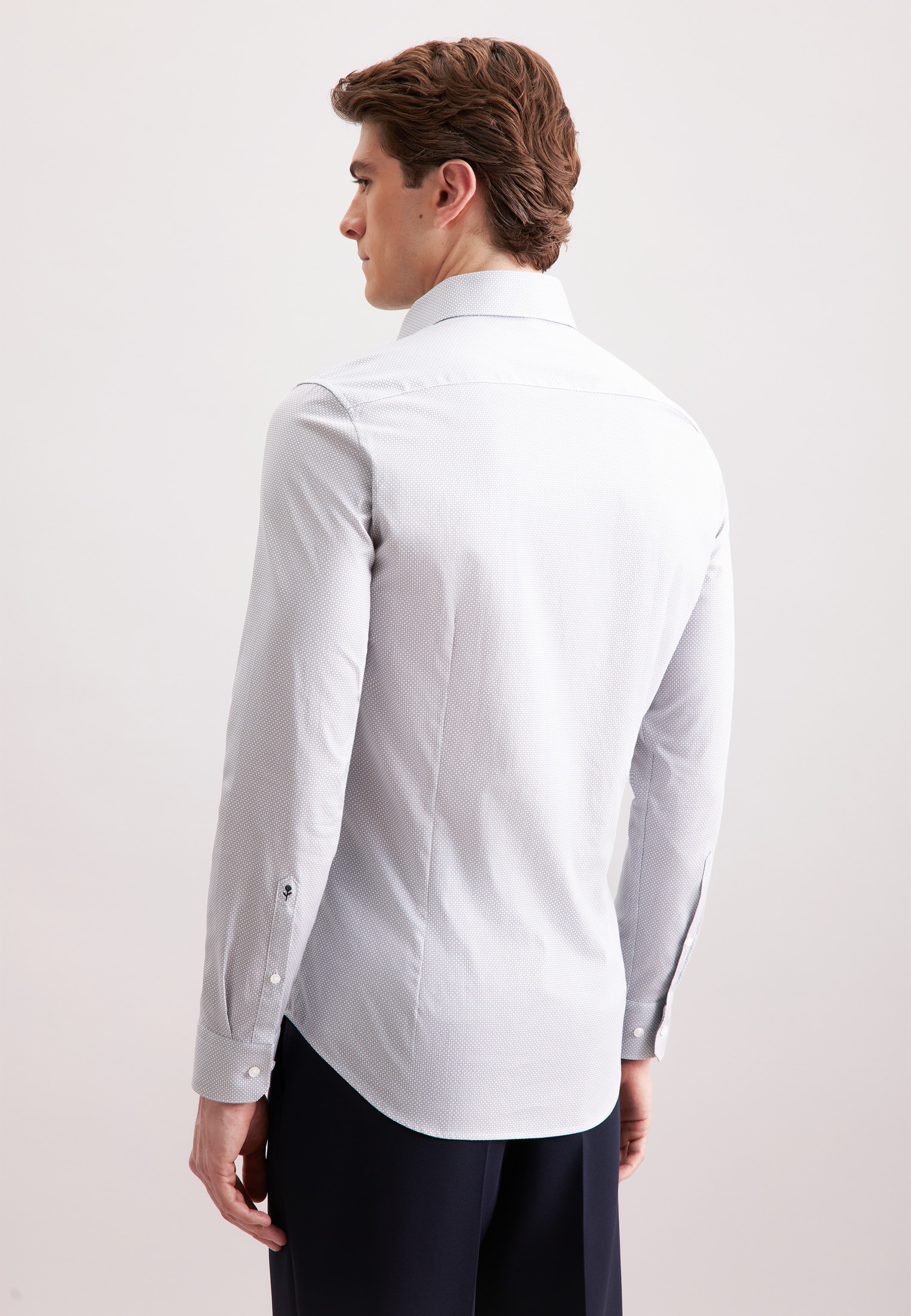 seidensticker Businesshemd »Schwarze Rose«, Slim 1/1 Covered-Button-Down-Kragen Druck
