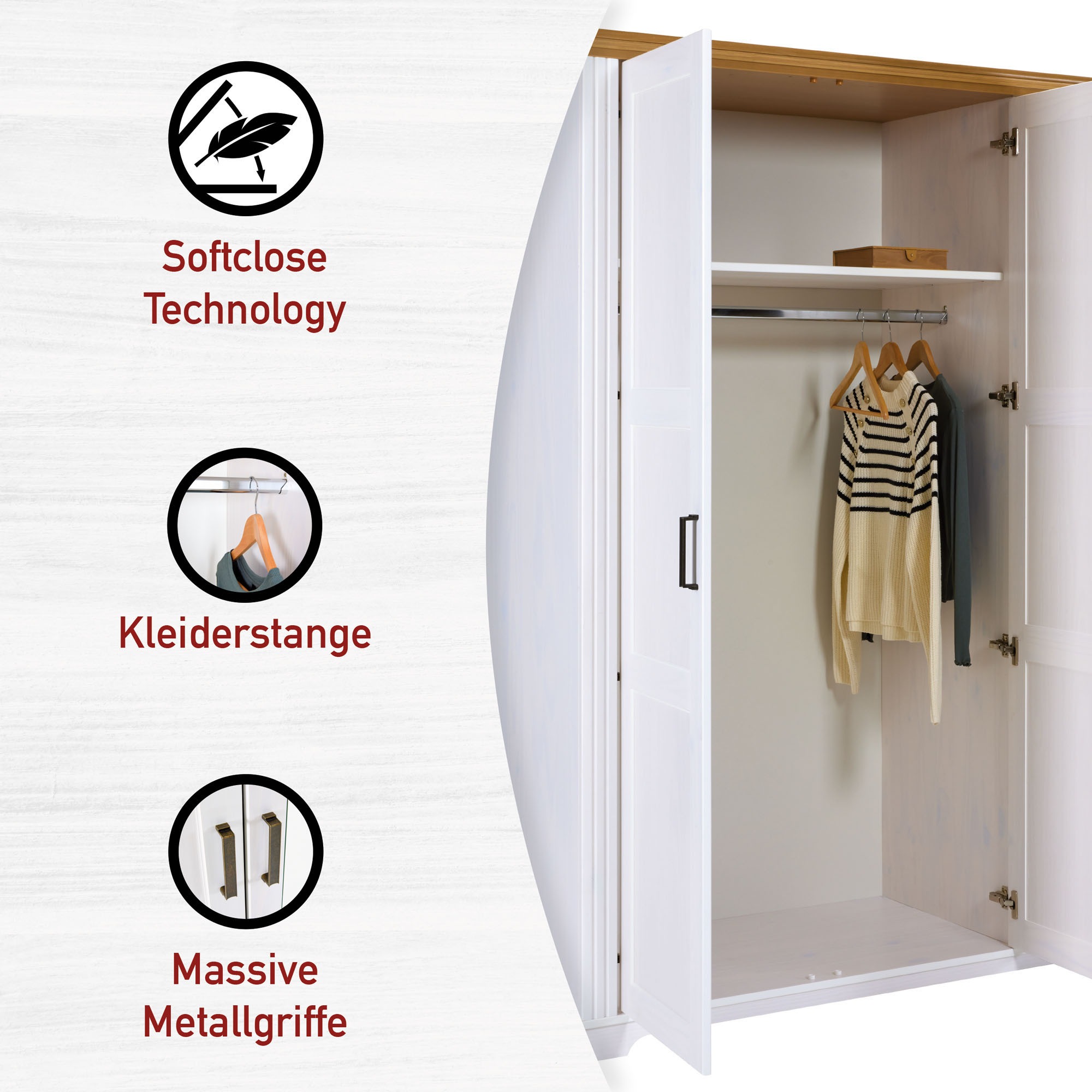 Thumbnail - Inter Link Drehtürenschrank "Kleiderschrank Maluno" 1 Stk. tlg.