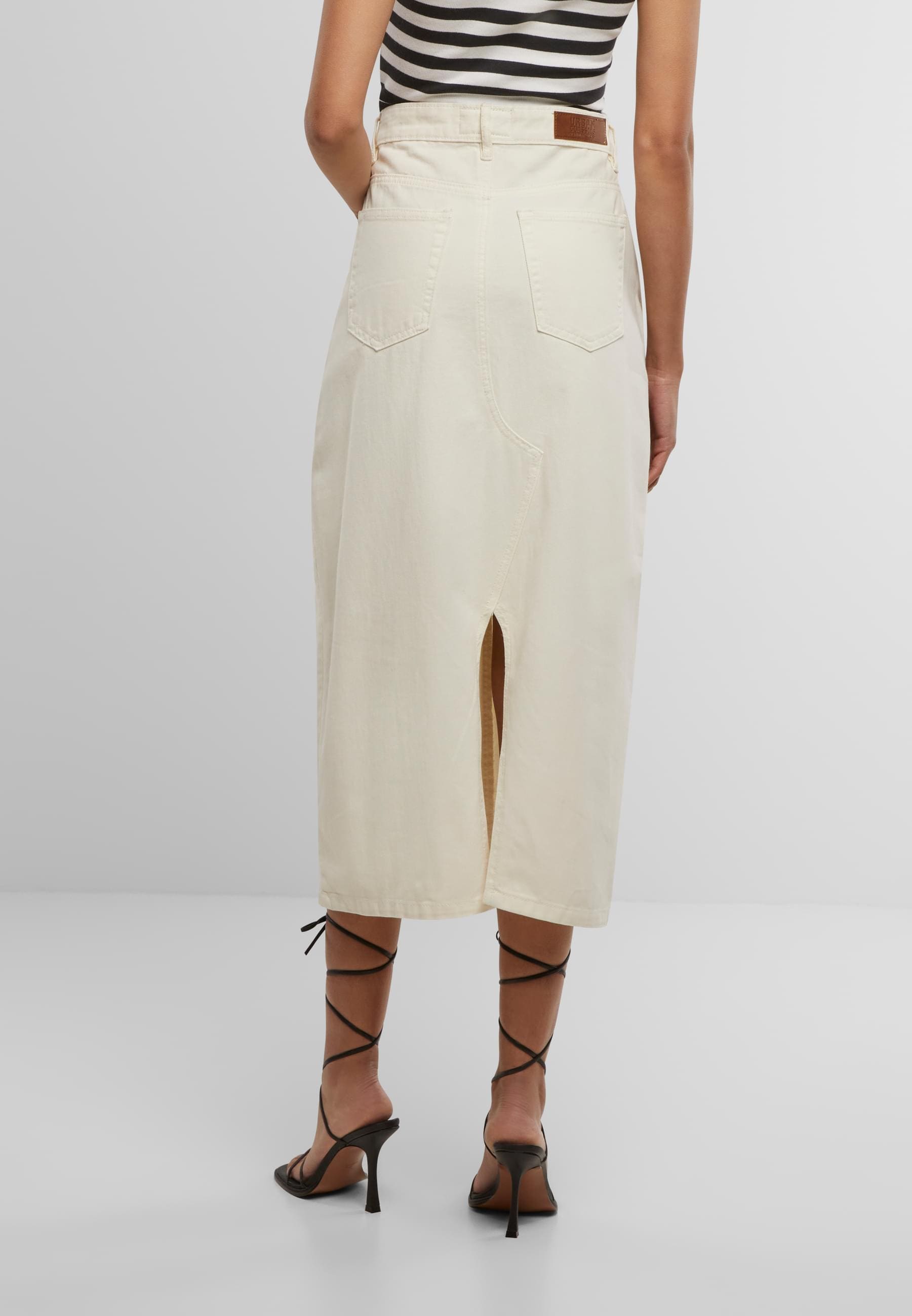URBAN CLASSICS Sommerrock »Urban Classics Ladies Soft Denim Midi Skirt«, (1 tlg.)