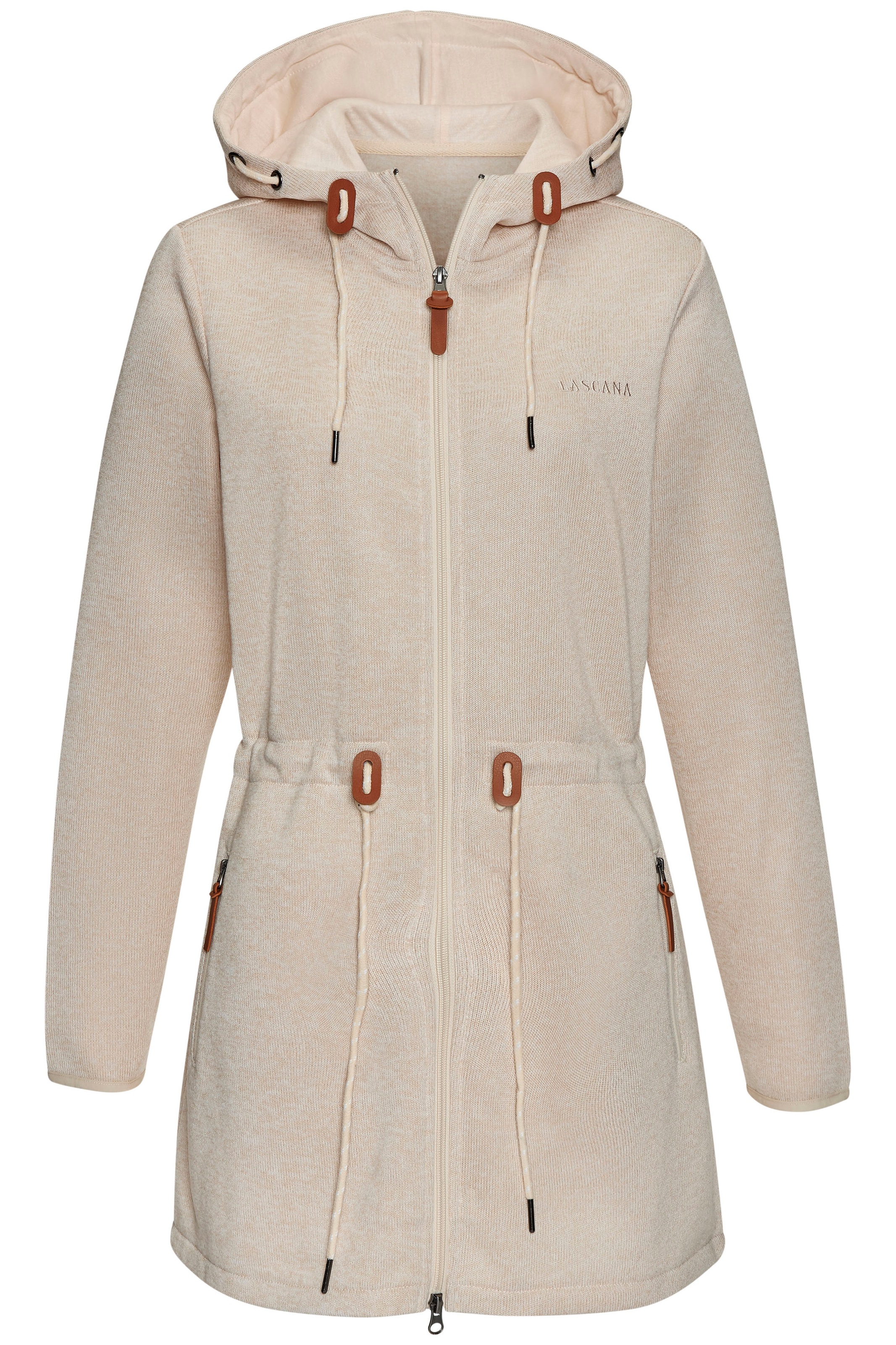 LASCANA Fleecejacke mit Kapuze günstig online kaufen