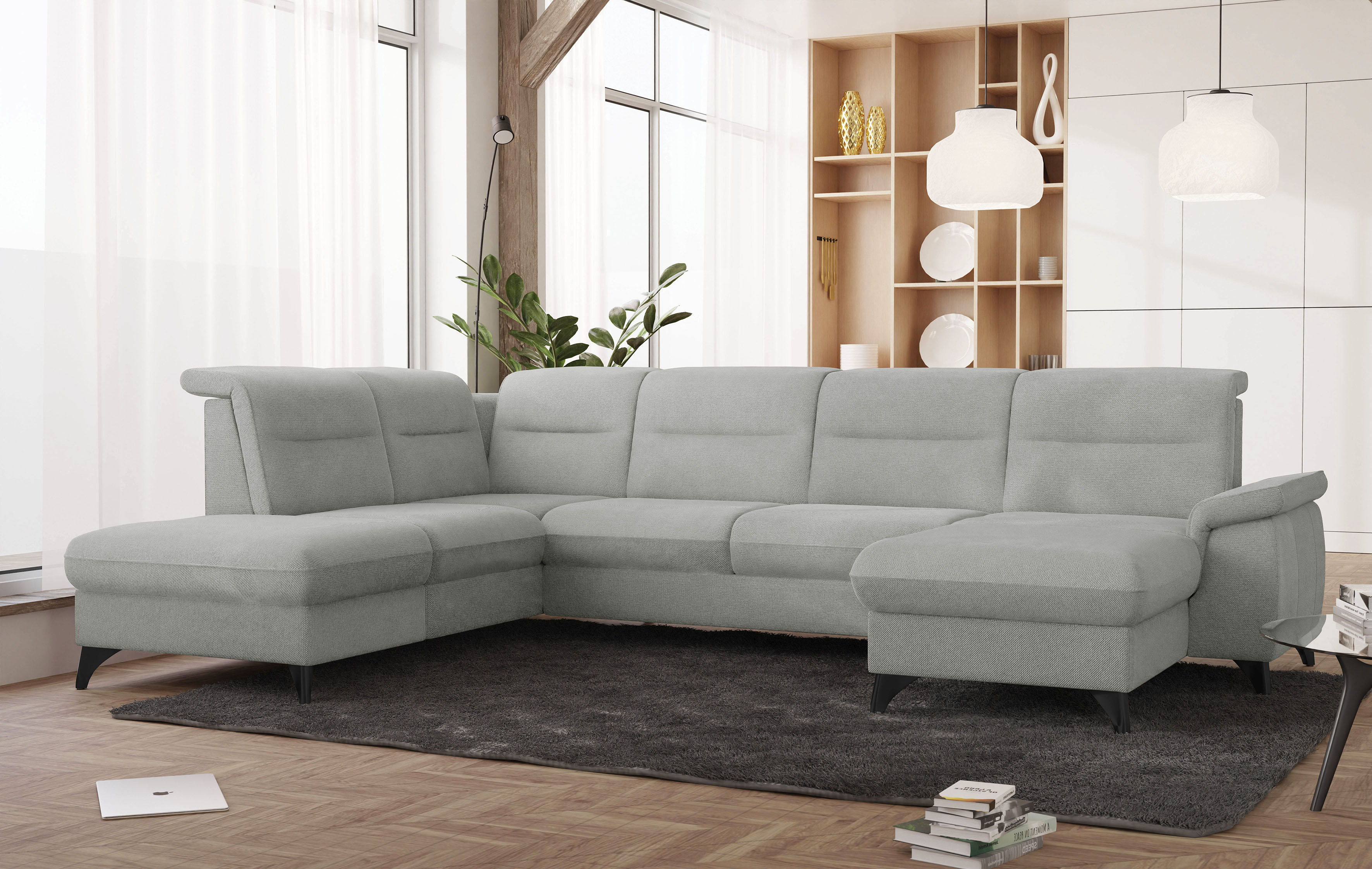 sit&more Wohnlandschaft "Astoria U-Form" wahlweise mit motorischer Relaxfunktion