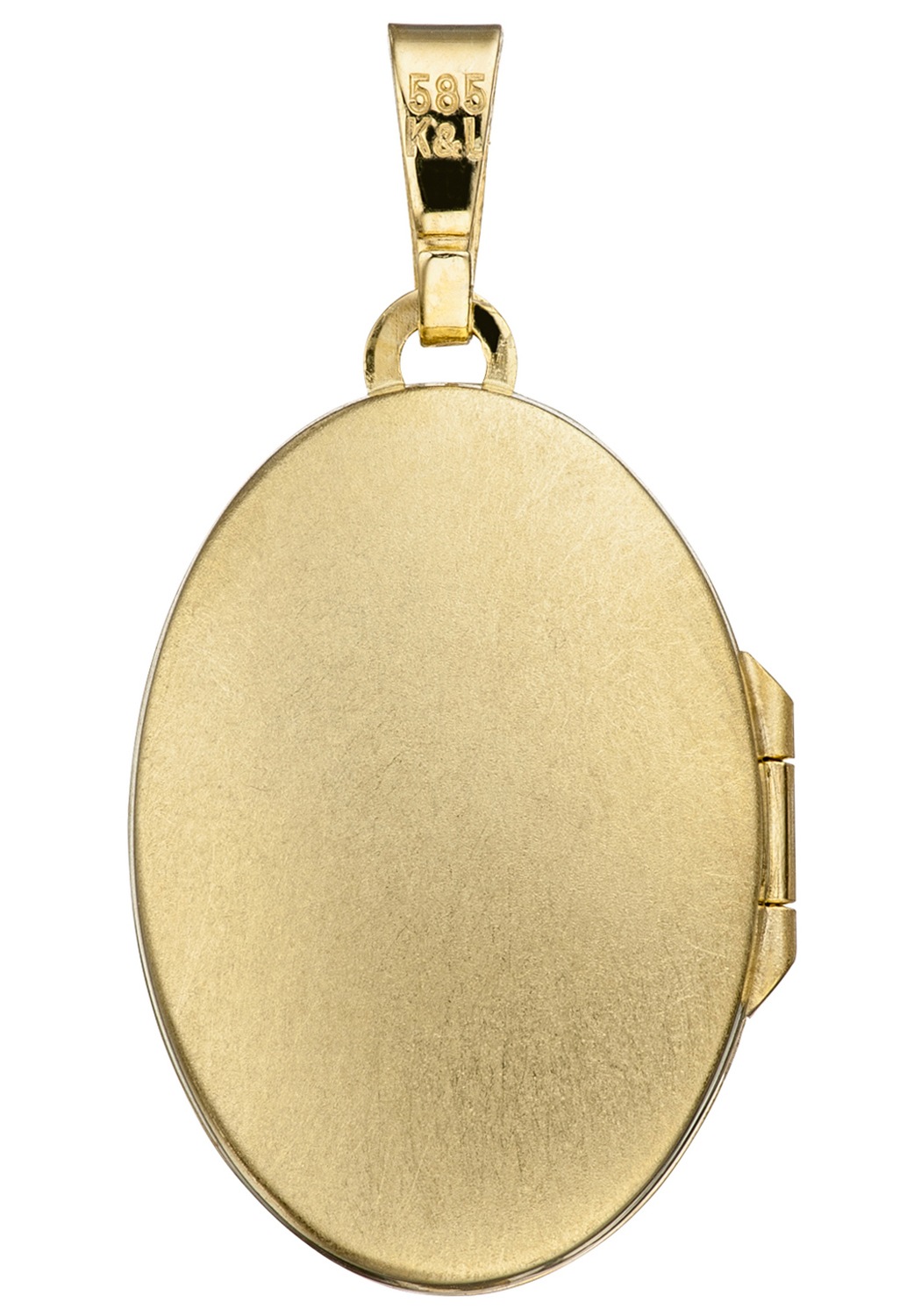 JOBO Medallionanhänger »Anhänger Medaillon oval 26 mm« ()  585 Gold für 2 Fotos