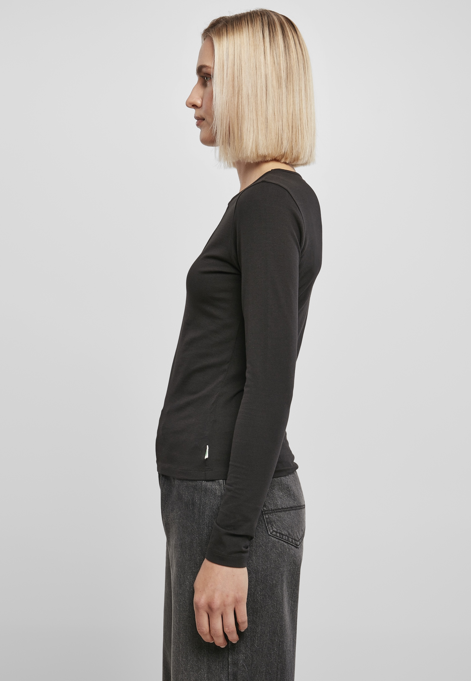 URBAN CLASSICS Langarmshirt »Damen Ladies bestellen BAUR Longsleeve«, tlg.) Keyhole | Organic (1