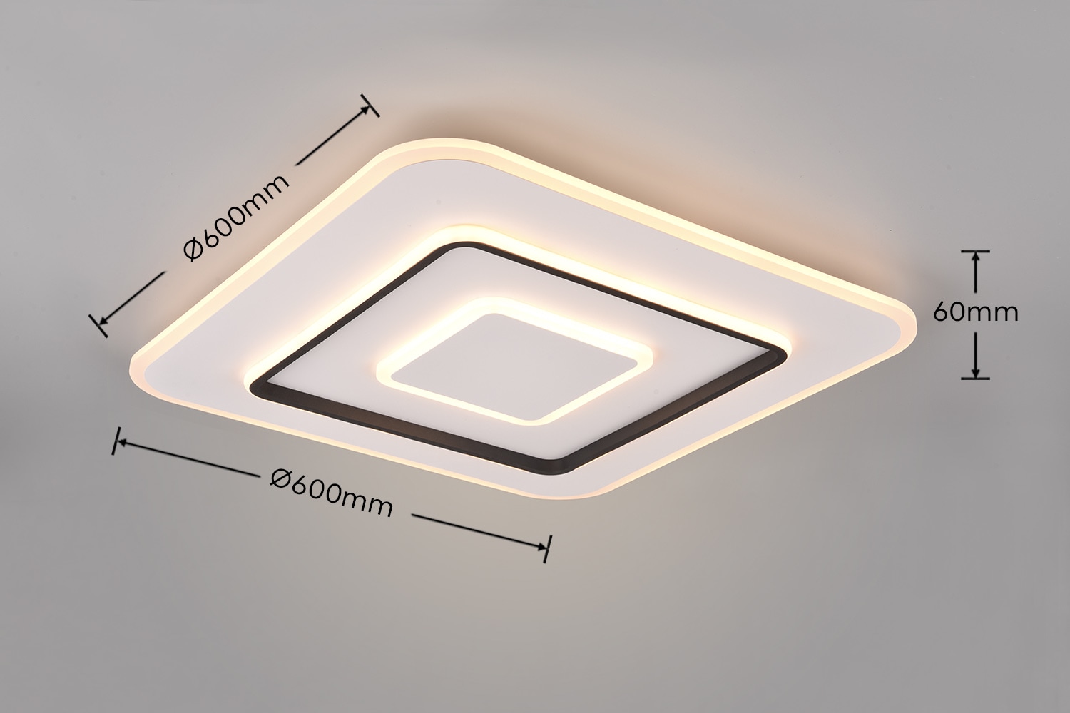REALITY Leuchten LED Deckenleuchte »JORA, Deckenlampe Schlafzimmer mit Sleep Timer, Nachtlicht, dimmbar,«, 1 flammig, Leuchtmittel LED-Board | LED fest integriert, Lichtfarbe einstellbar CCT, Memoryfunktion, inkl Fernbedienung