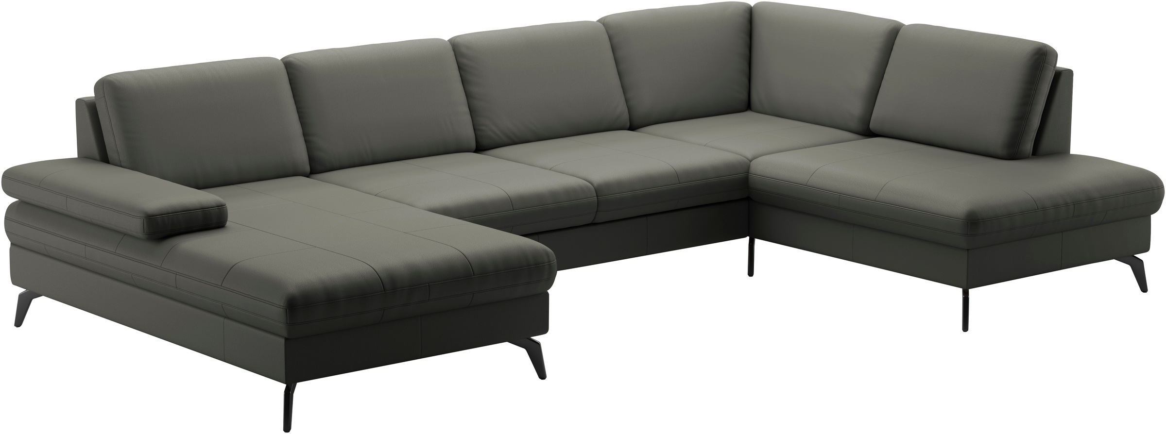 Thumbnail - sit&more Wohnlandschaft "Morris U-Form, inkl. Sitztiefenverstellung" wahlweise mit Armteilverstellung, Bettfunktion & Be...