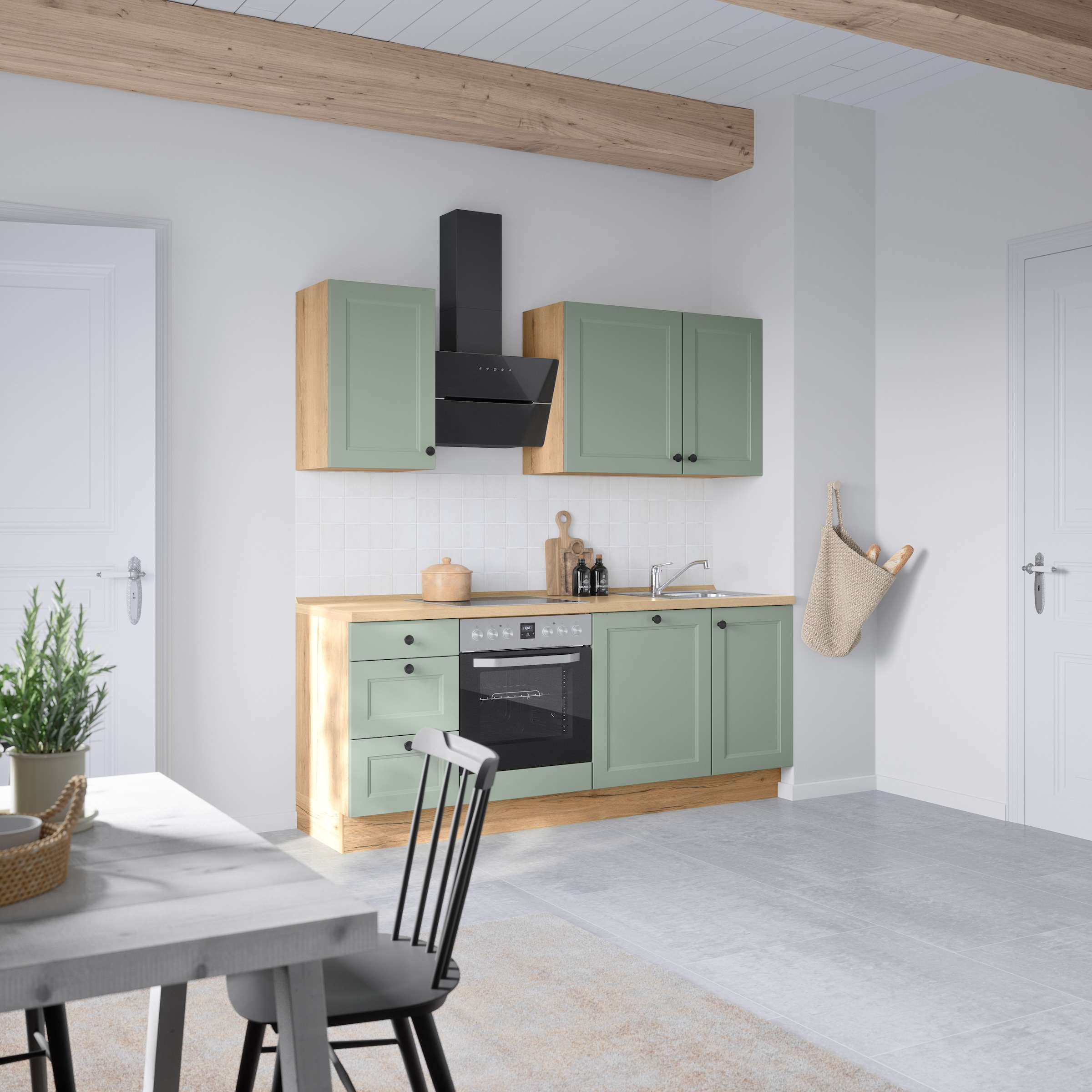 nobilia® Küchenzeile »"Cascada II"«, vormontiert, Breite 210 cm, Ausrichtung wählbar, wahlw. mit E-Geräten