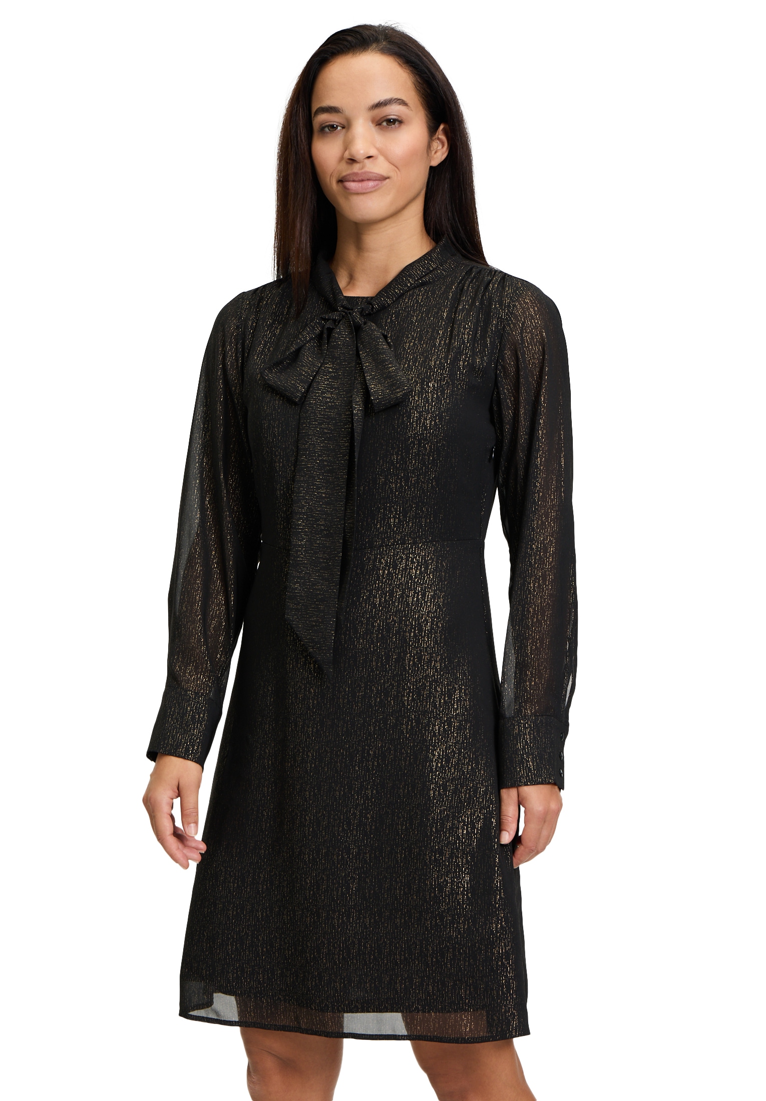 Cartoon Chiffonkleid "Damen mit Schleifenknoten" Ohne Tasche Design günstig online kaufen