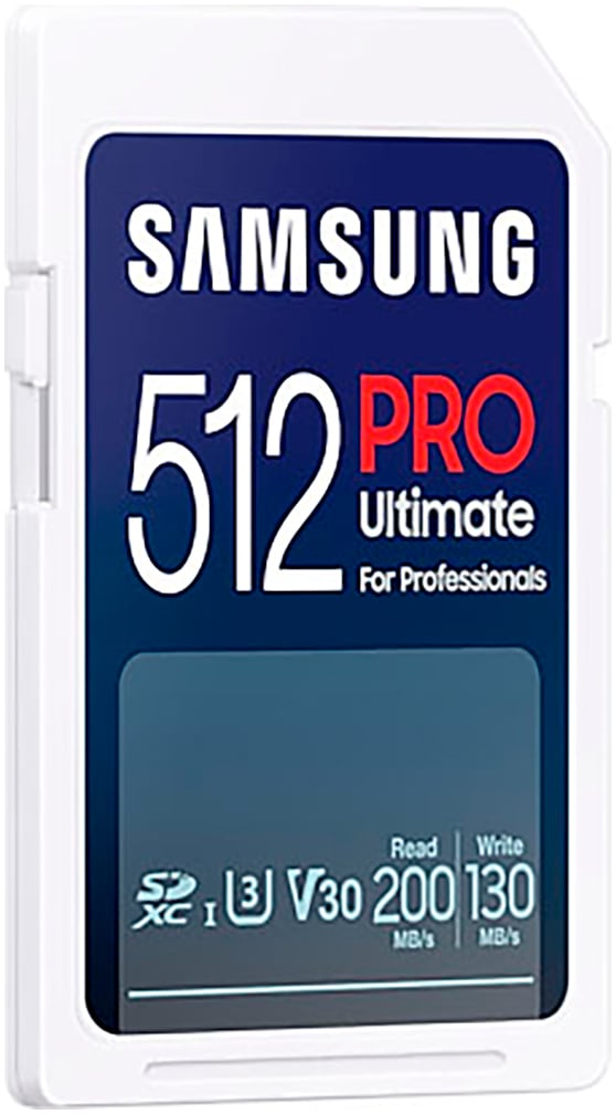 Samsung Speicherkarte »SD PRO Ultimate + USB Adapter«, (Video Speed Class 30 (V30)/UHS Speed Class 3 (U3) 200 MB/s Lesegeschwindigkeit)