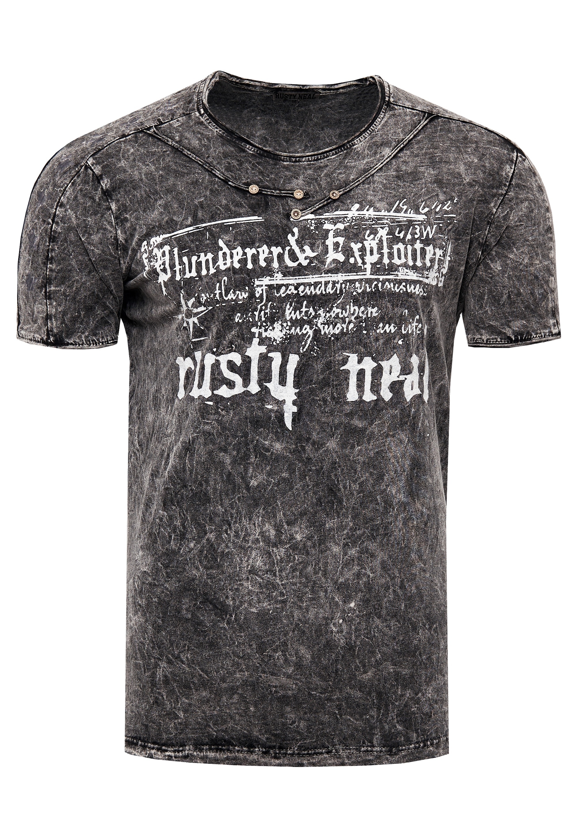 Rusty Neal T-Shirt in melierter Optik