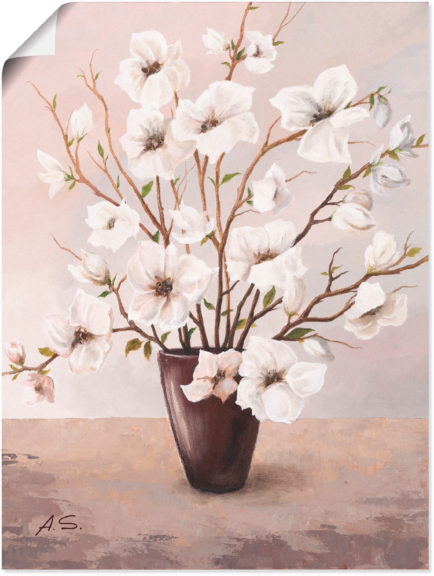 Wandbild »Magnolien«, Blumen, (1 St.), als Leinwandbild, Poster in verschied. Größen