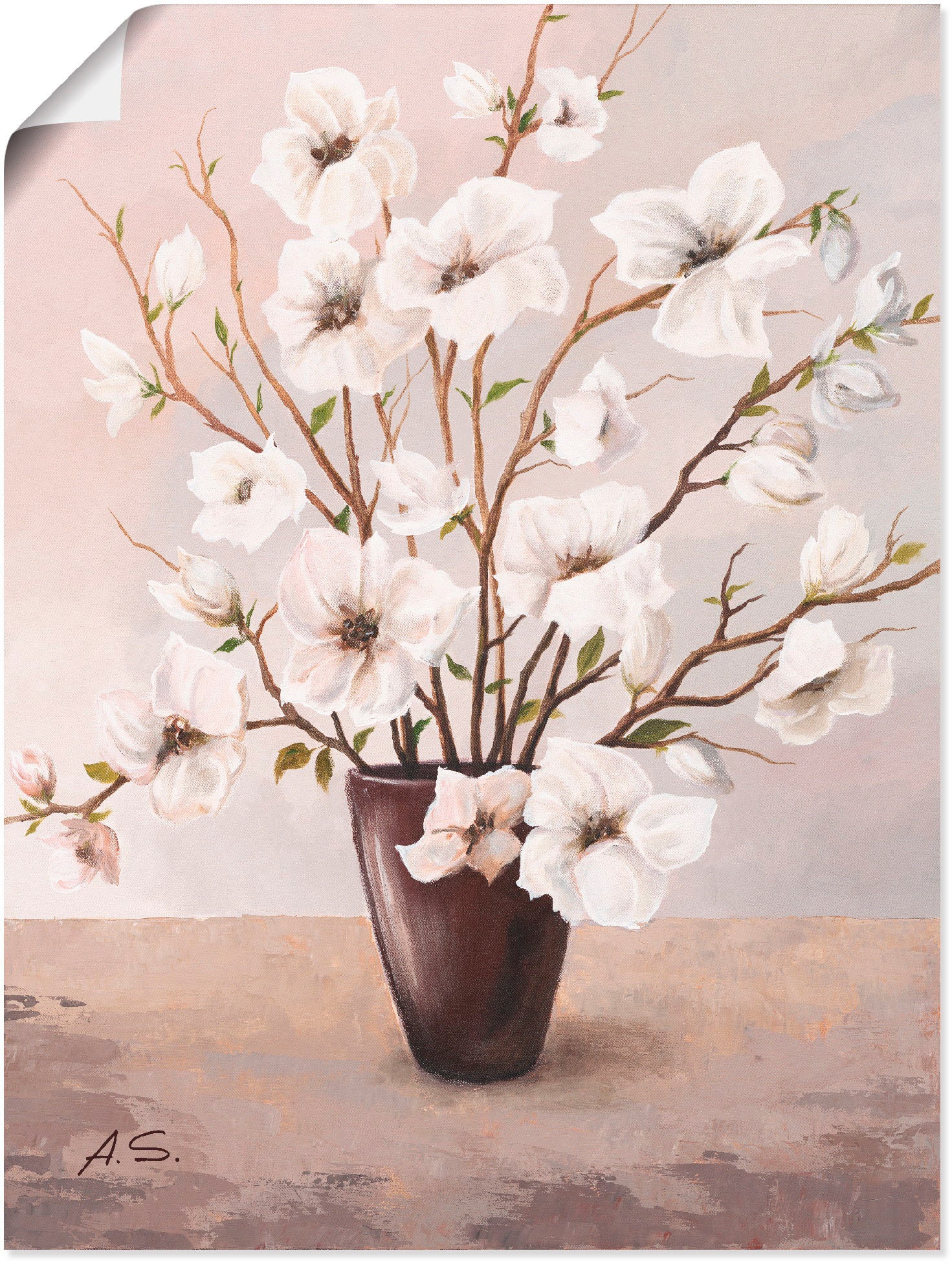 Artland "Magnolien" Blumen 1 Stk. tlg. als Leinwandbild, Poster in verschie günstig online kaufen