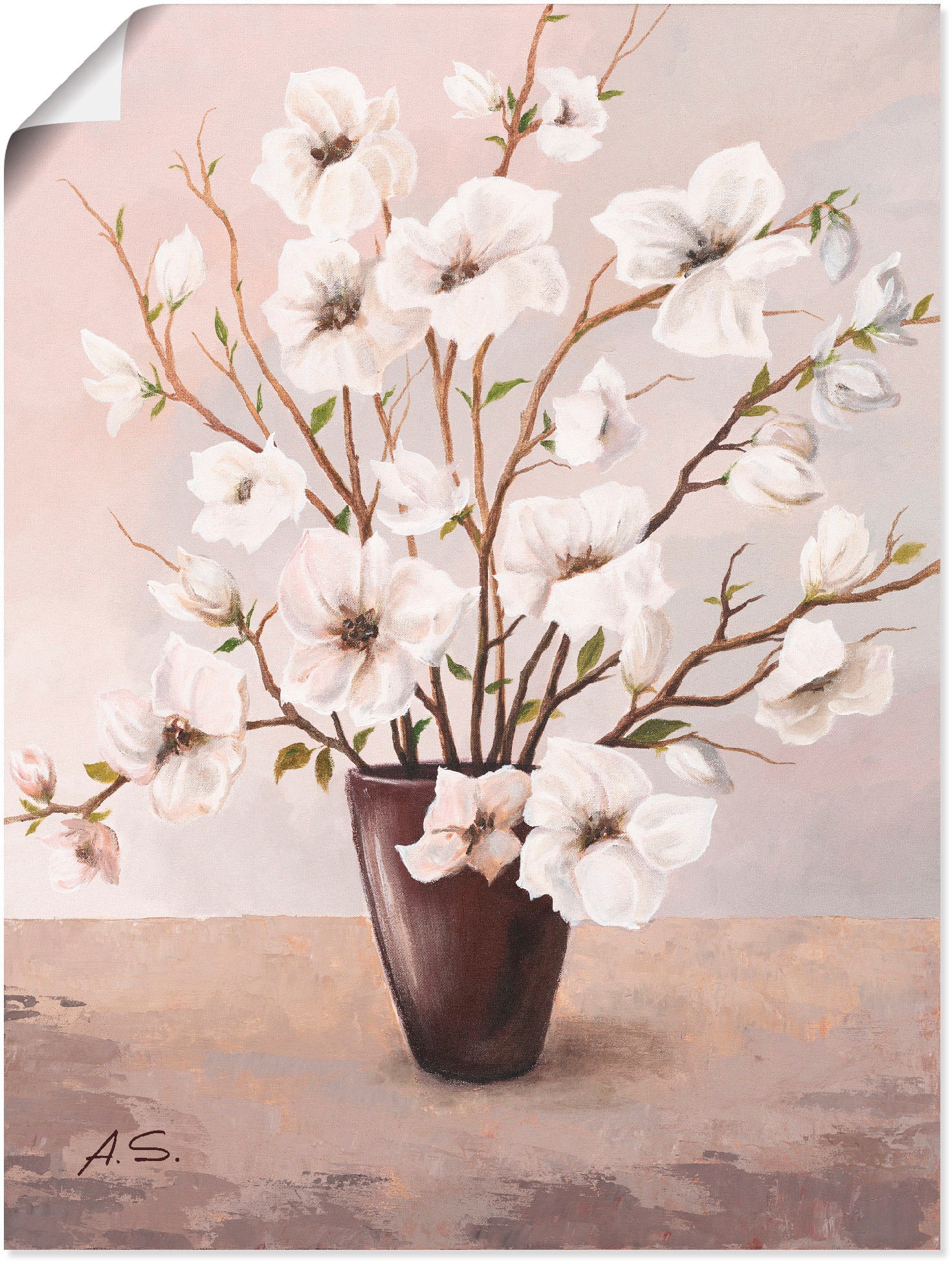 Artland Wandbild "Magnolien", Blumen, (1 St.), als Leinwandbild, Poster in günstig online kaufen