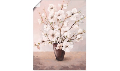 Wandbild »Magnolien«, Blumen, (1 St.), als Leinwandbild, Poster in verschied. Größen
