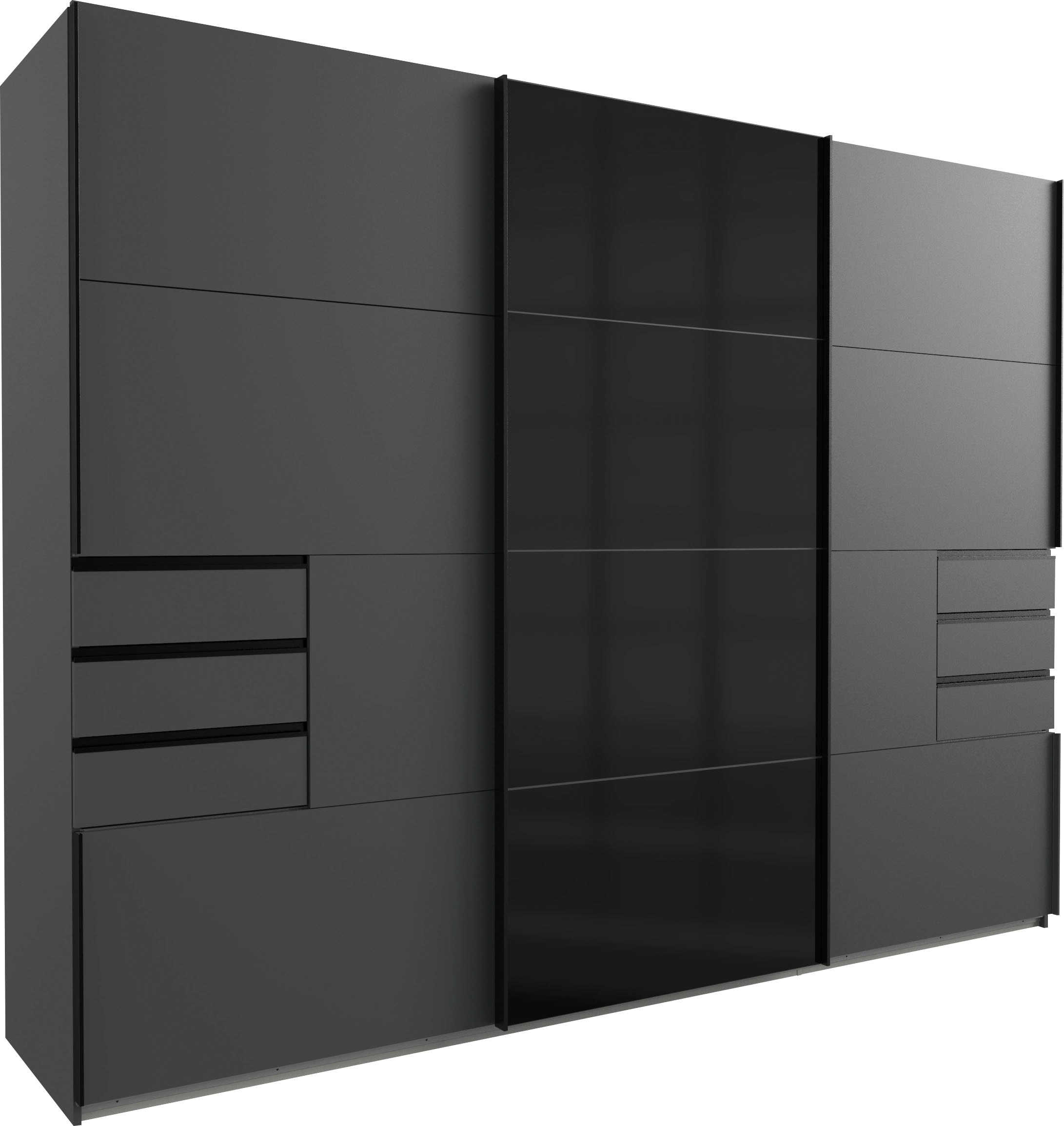 Wimex Schwebetürenschrank "Schwebetürenschrank Saigon" mit Glaselementen, 3 Türen, 270cm breit