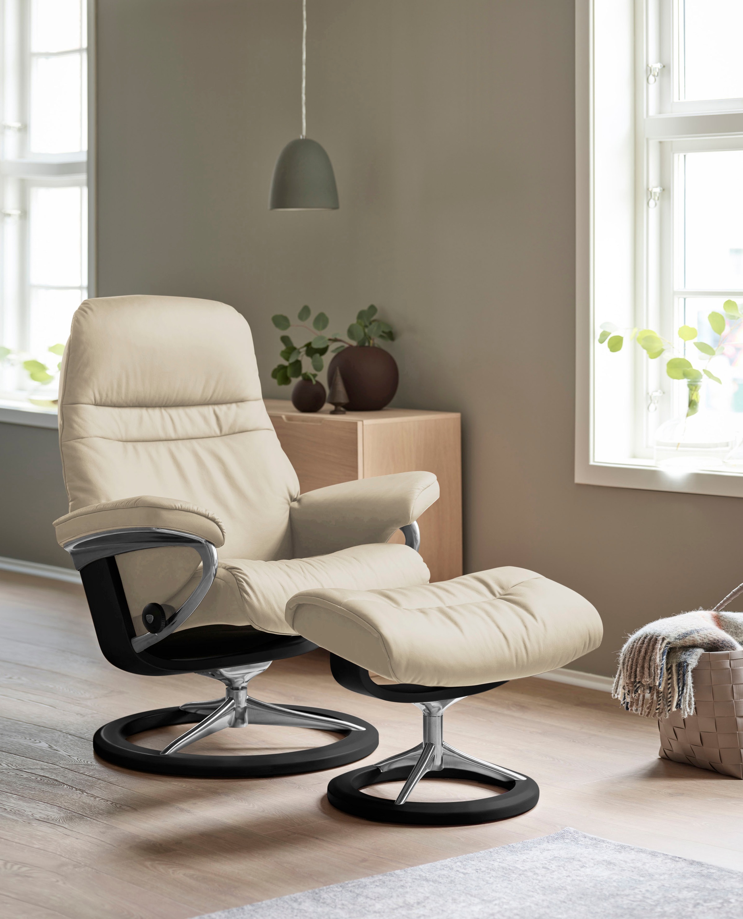 (Set, BAUR mit Größe Stressless® Signature | Hocker), M, Schwarz »Sunrise«, Base, kaufen mit Relaxsessel Relaxsessel Gestell