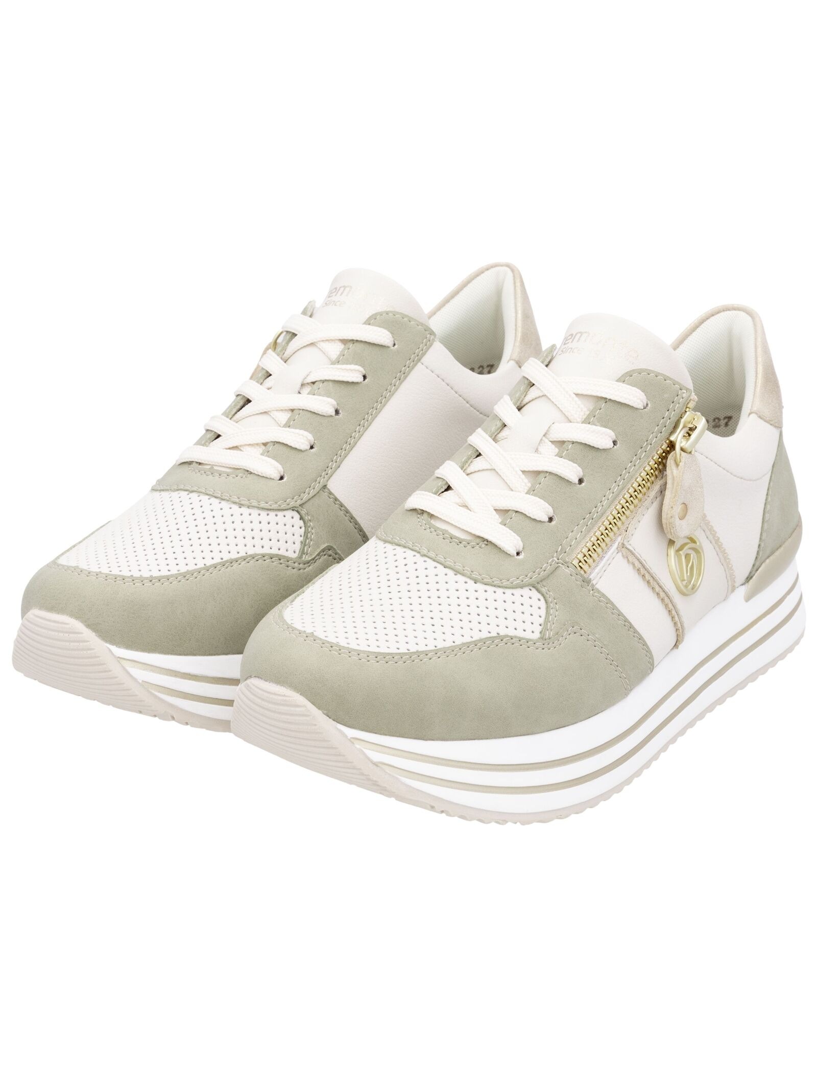 Sneaker REMONTE "Remonte Sneaker Lederimitat", Damen, Gr. 37, weiß (sanftes weiß), Lederimitat, Schuhe Sneaker 3