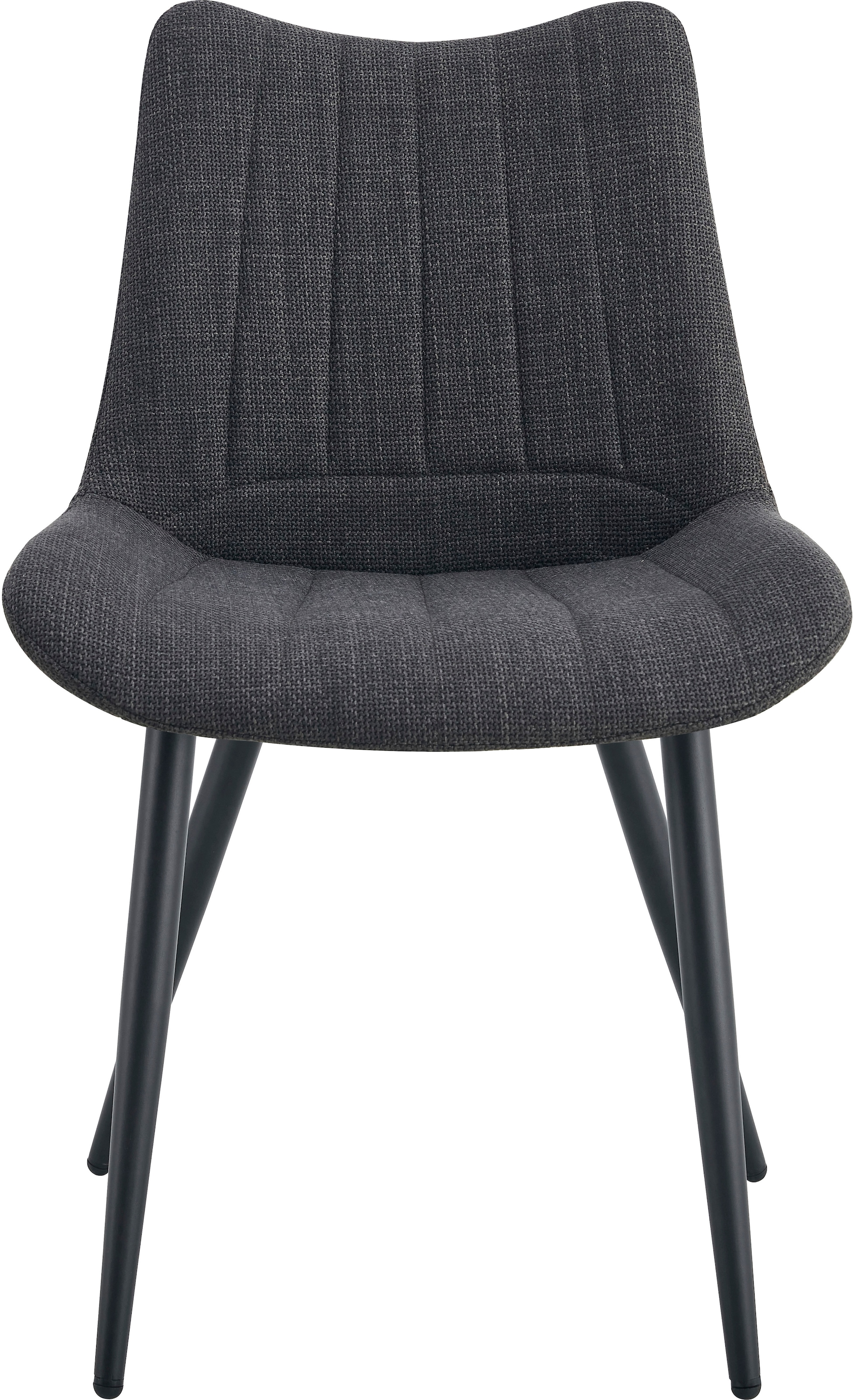 Home affaire Esszimmerstuhl »DAWSON, 2er Set, mit Metallgestell in matt schwarz« (Set) 2 Stk.in verschiedenen Farben, Belsatbarkeit pro Stuhl 120 kg, mit Griffloch