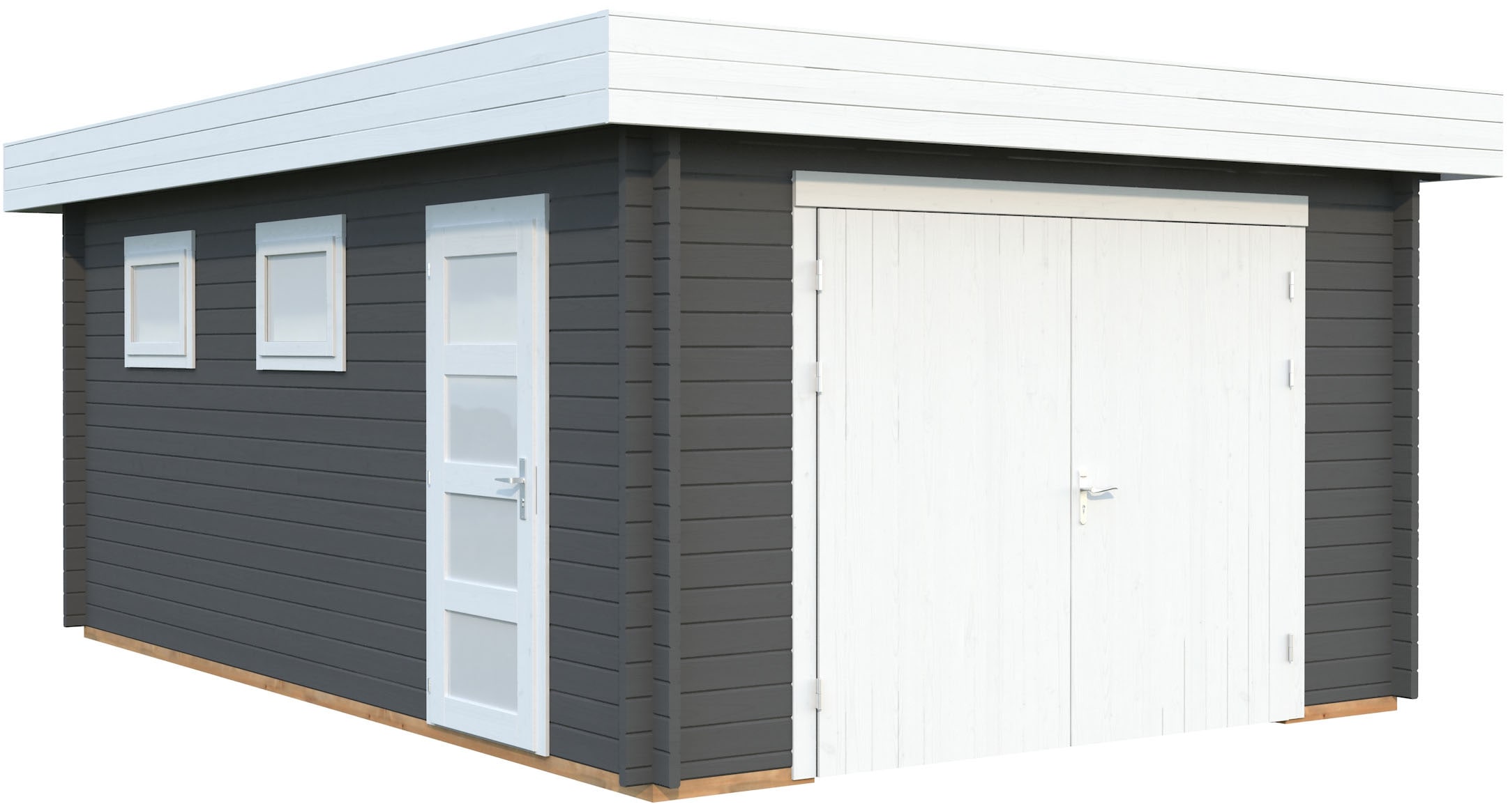 Palmako Garage »Rasmus, mit Holztor« BxTxH: 420x598x253 cm