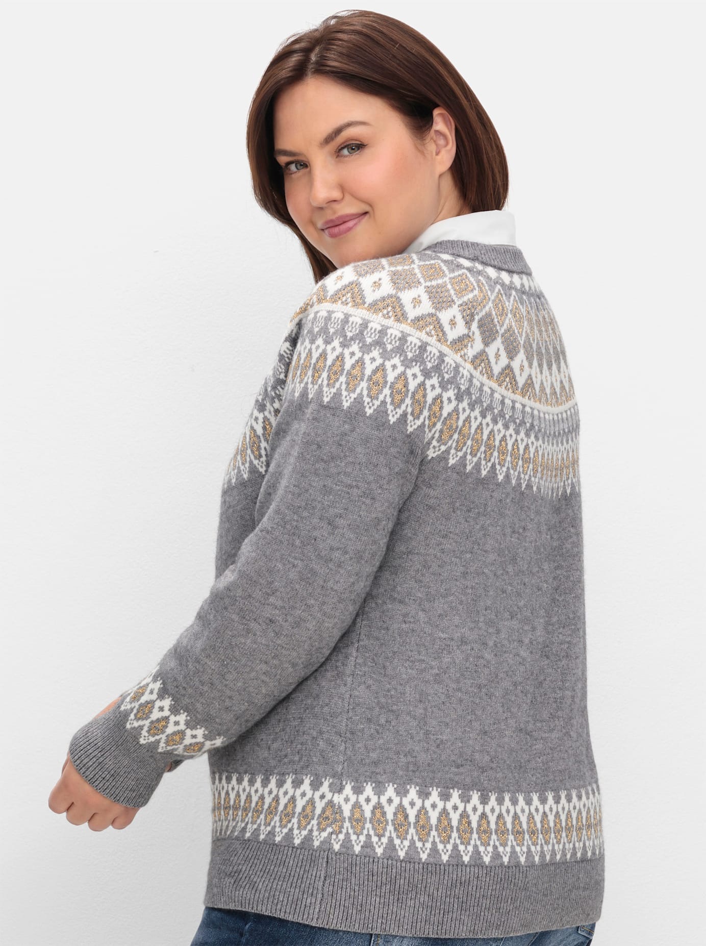 sheego by Joe Browns Jacquardpullover »Strickpullover«